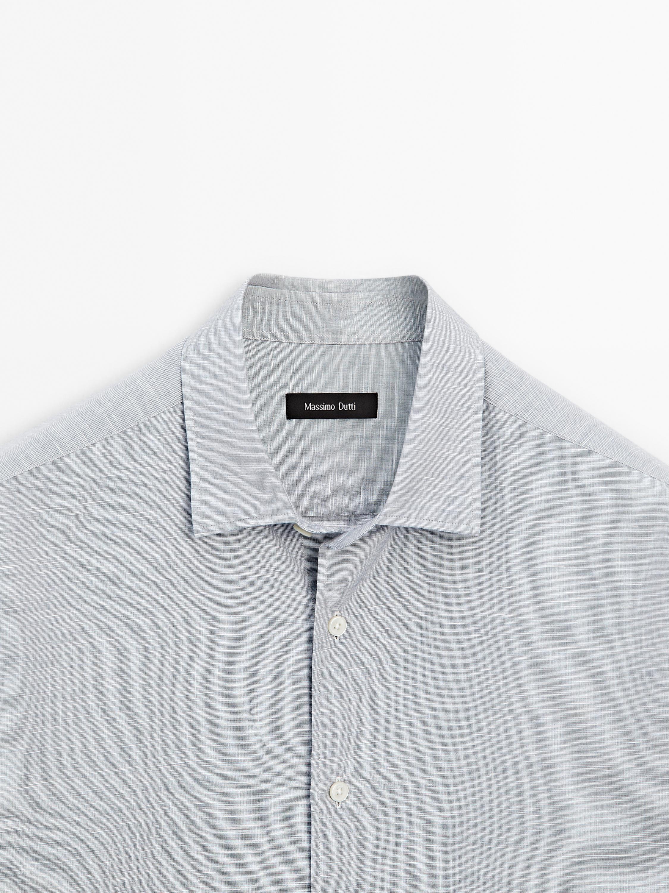 Camisa regular fit jaspeada