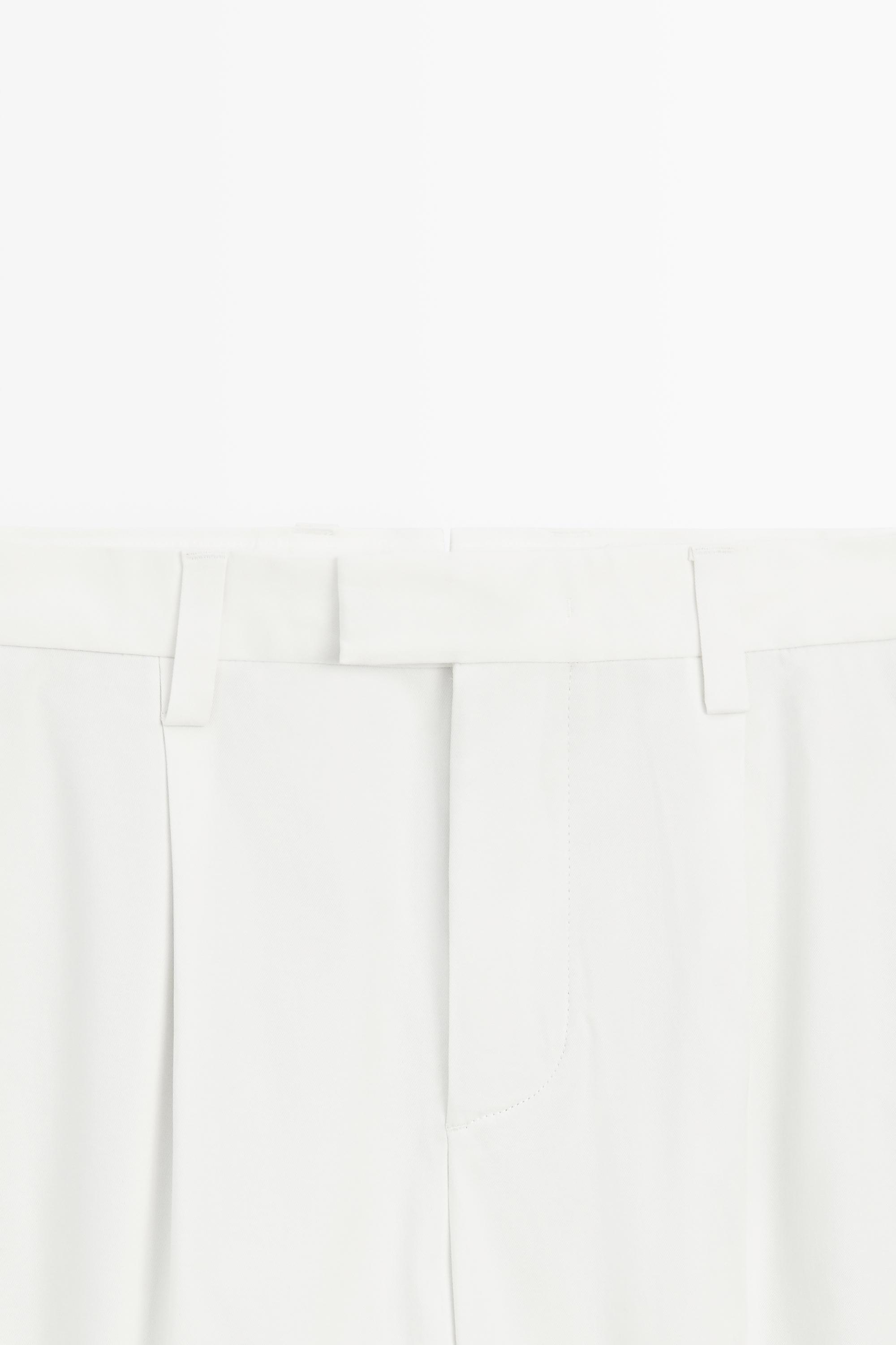 Cotton blend darted trousers — WHITE