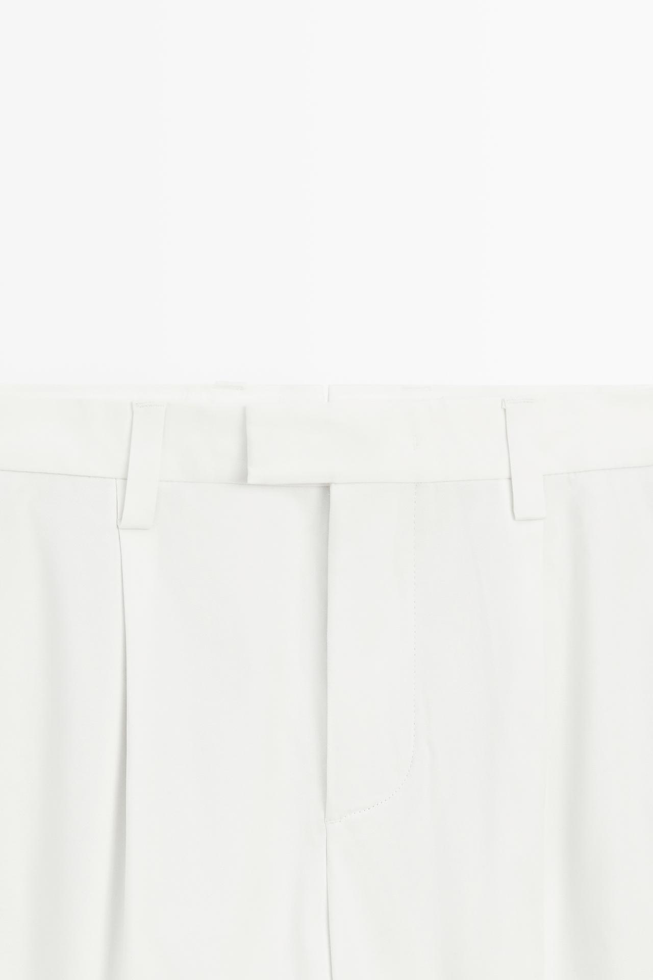 Cotton blend darted trousers — WHITE