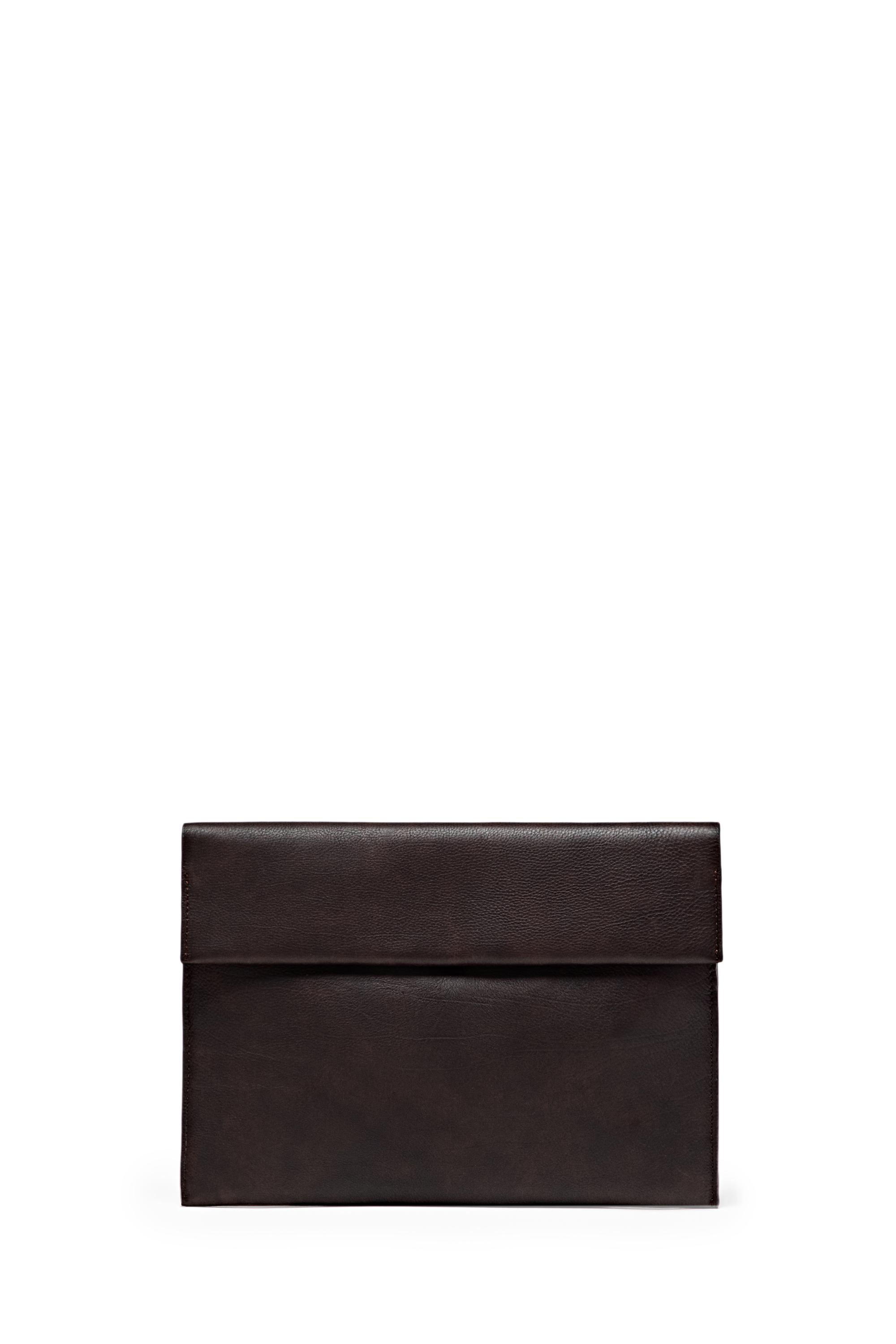 Nappa leather iPad case — BROWN