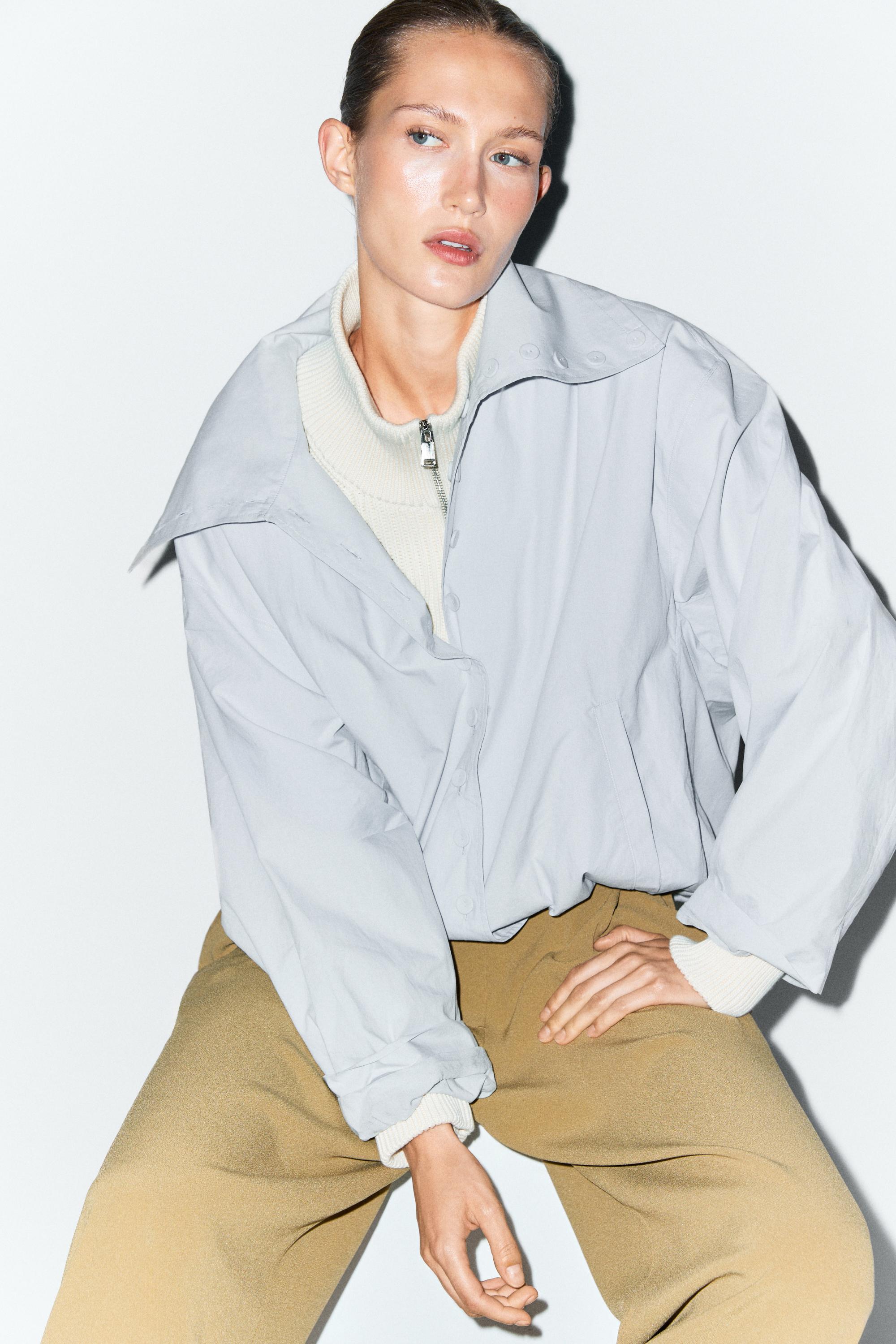 Cropped button jacket