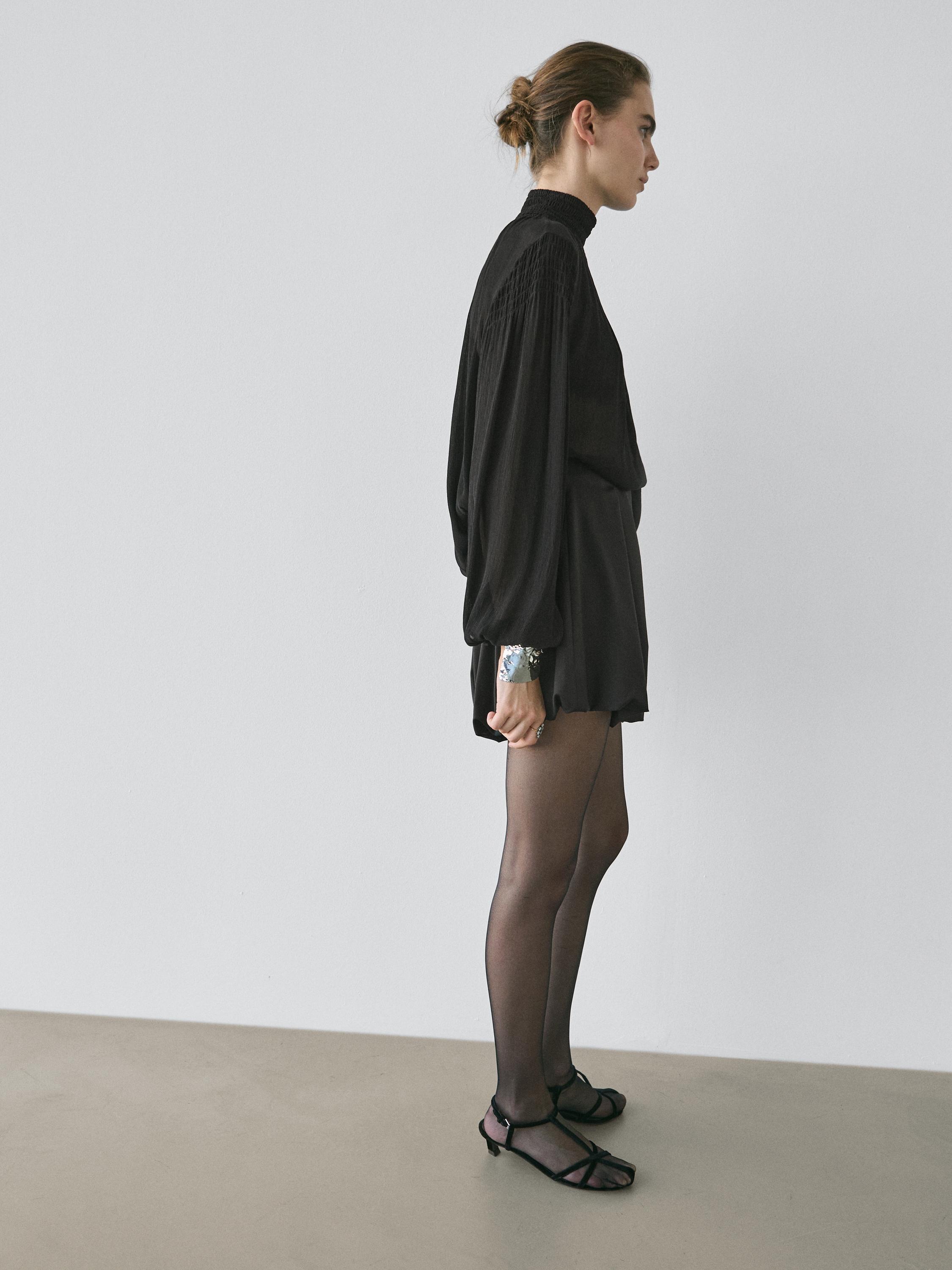 Short balloon Bermuda shorts - STUDIO — BLACK