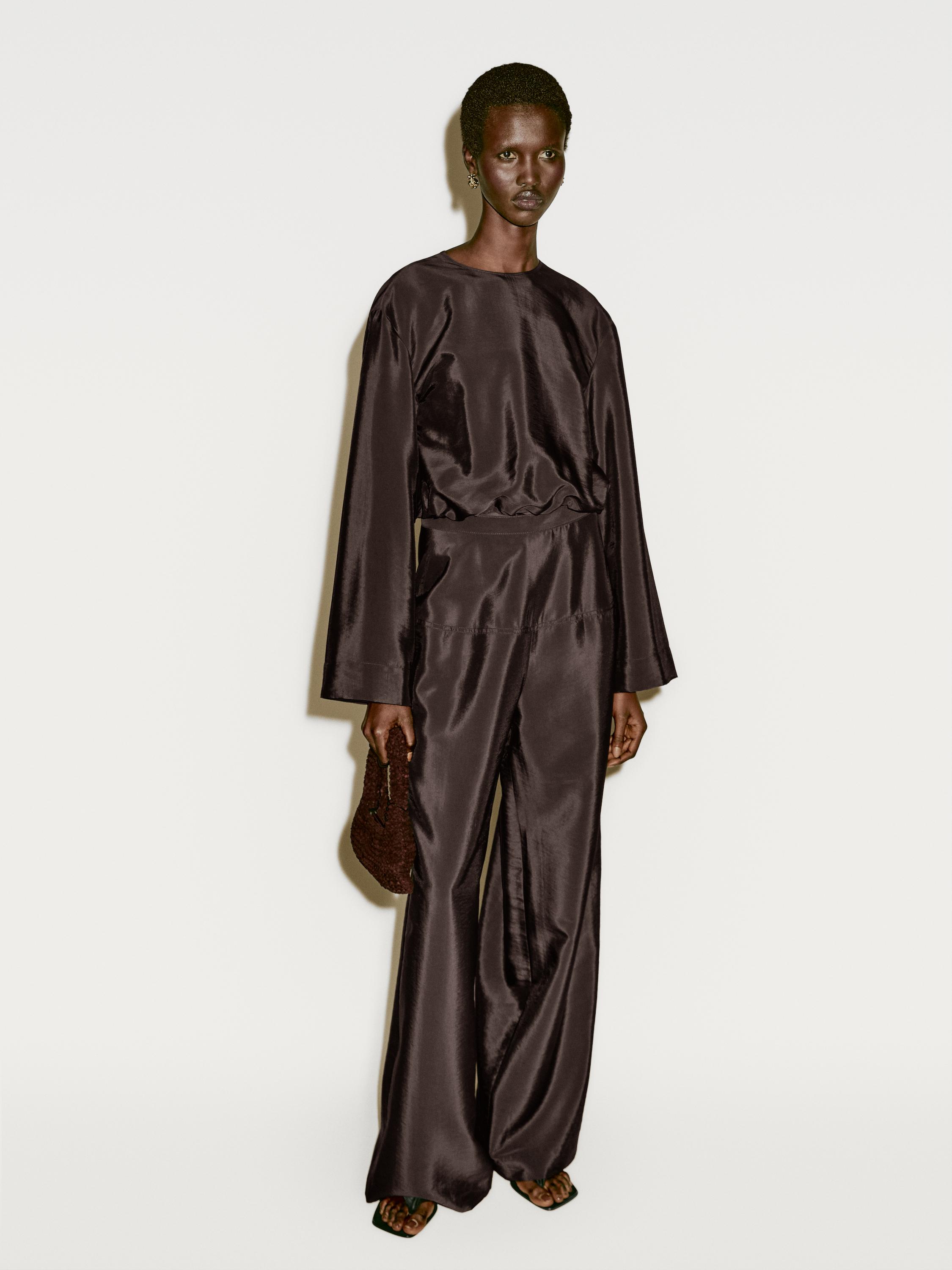 Satin shirt with vent detail - Limited Edition