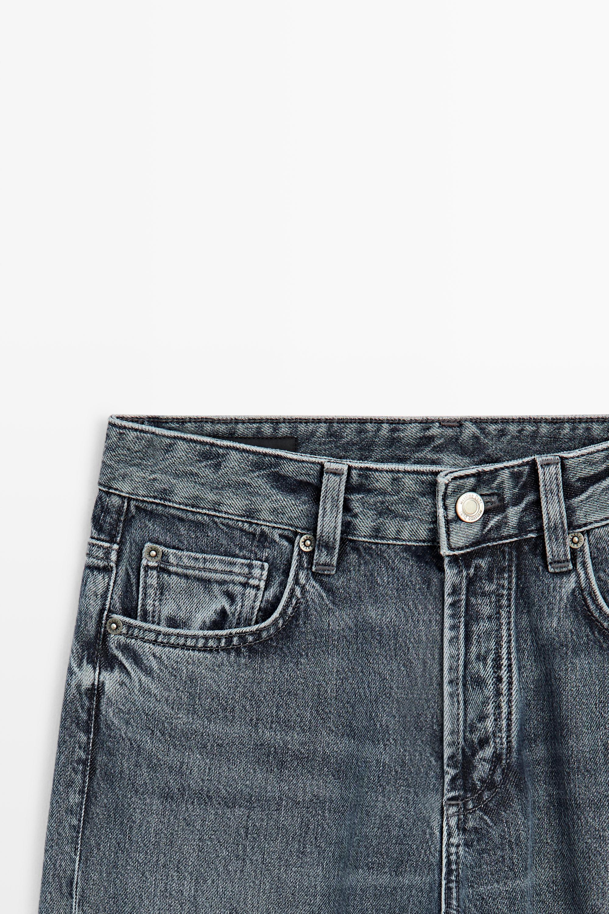 Mid-waist wide-leg jeans — MEDIUM BLUE