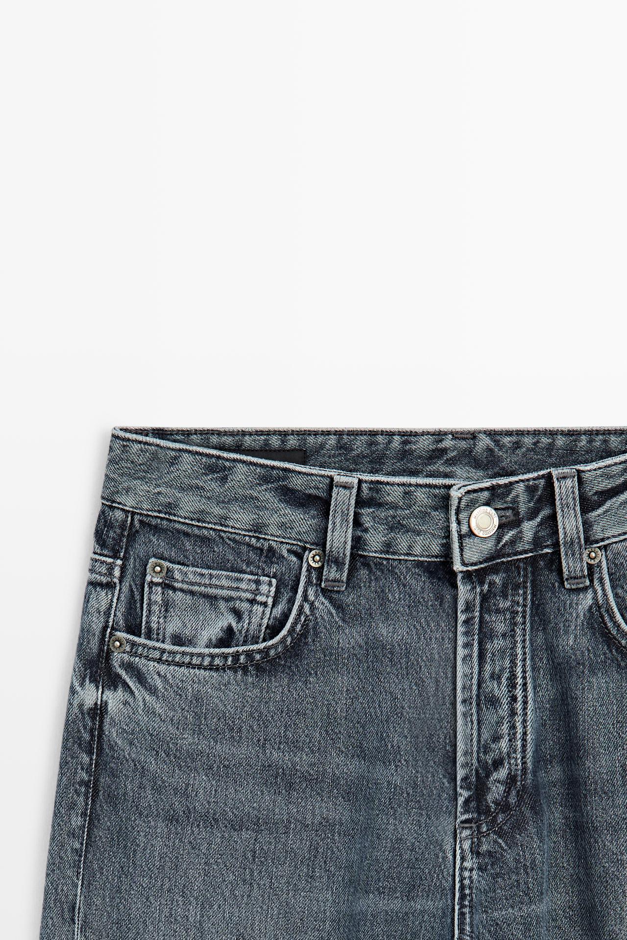 Wide-leg mid-waist jeans — MEDIUM BLUE