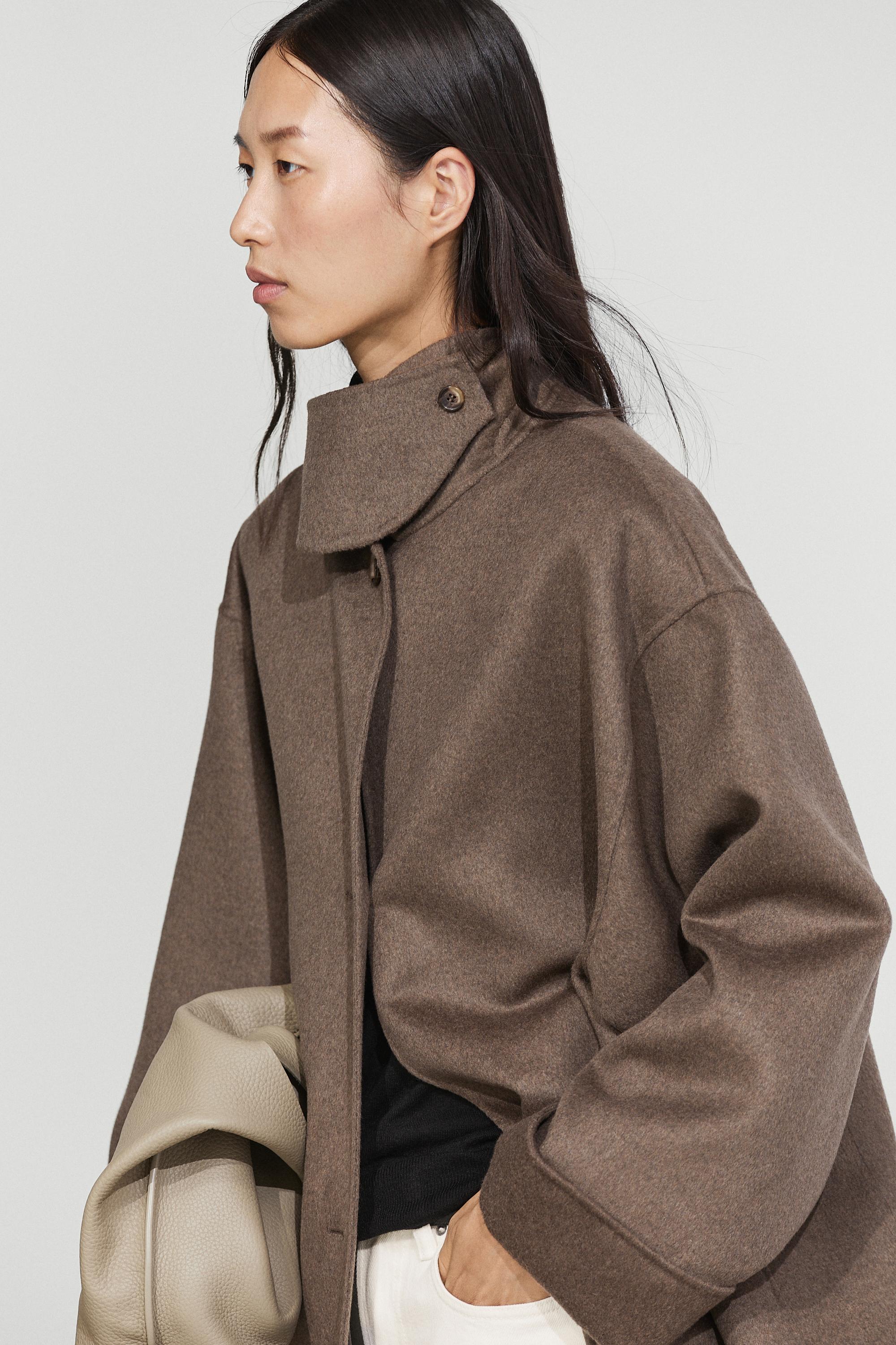 Wool-blend trench coat