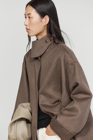 Wool-blend trench coat — MOLE BROWN 5
