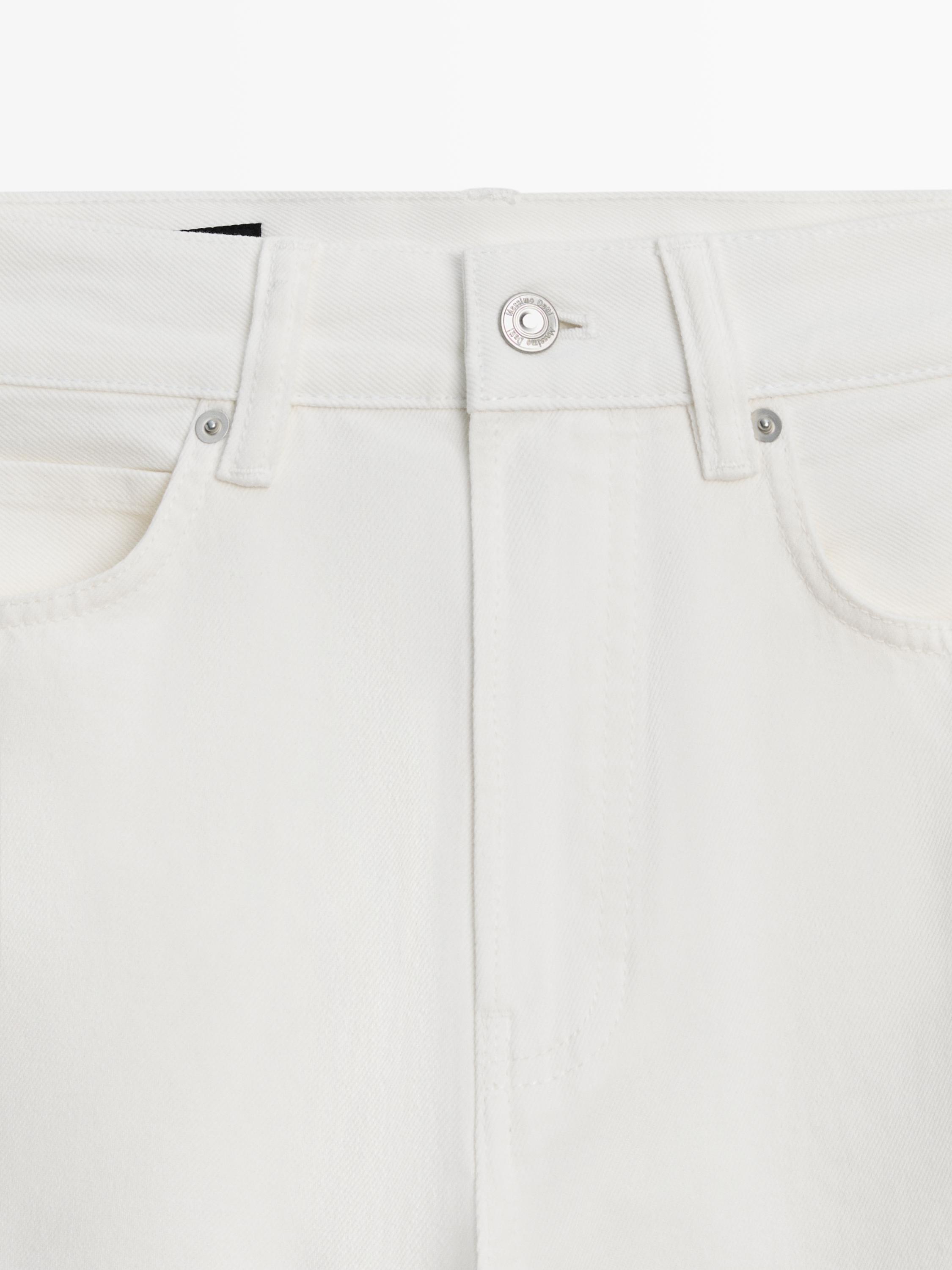 High-waist flare fit jeans — Off white