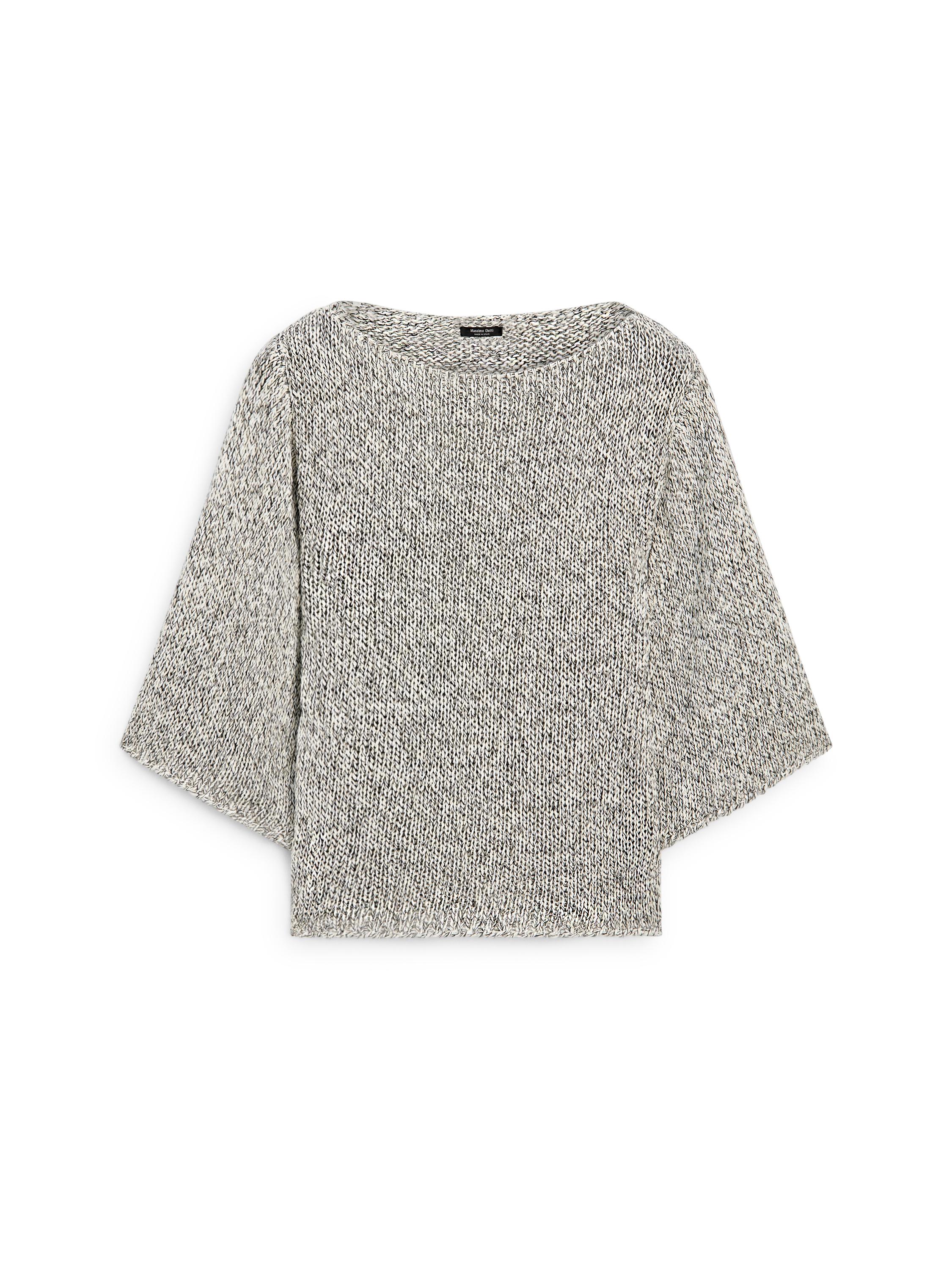 100% cotton knit cape sweater — PALE GREY