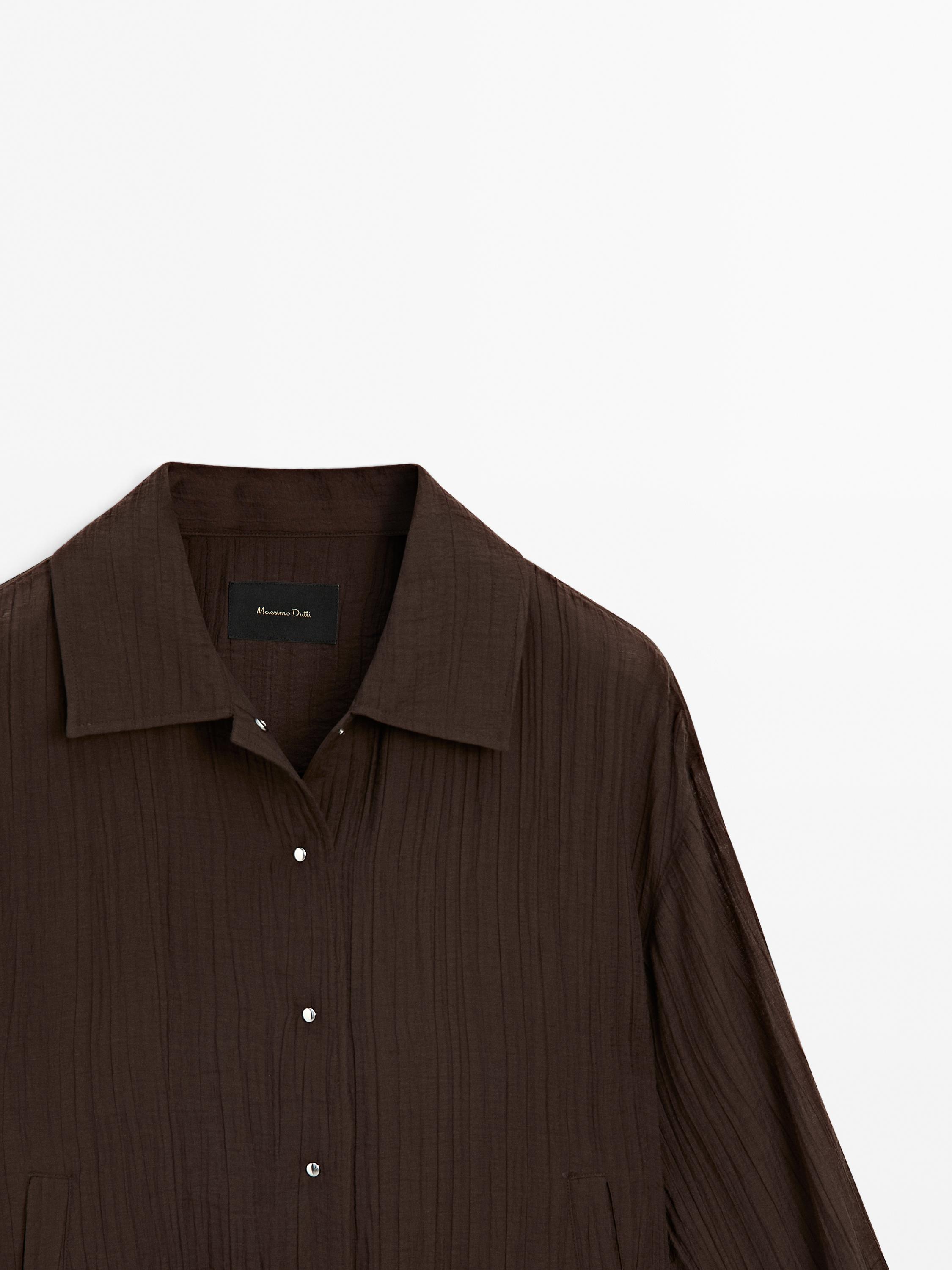 Flowing bomber jacket · Brown · Coats And Jackets | Massimo