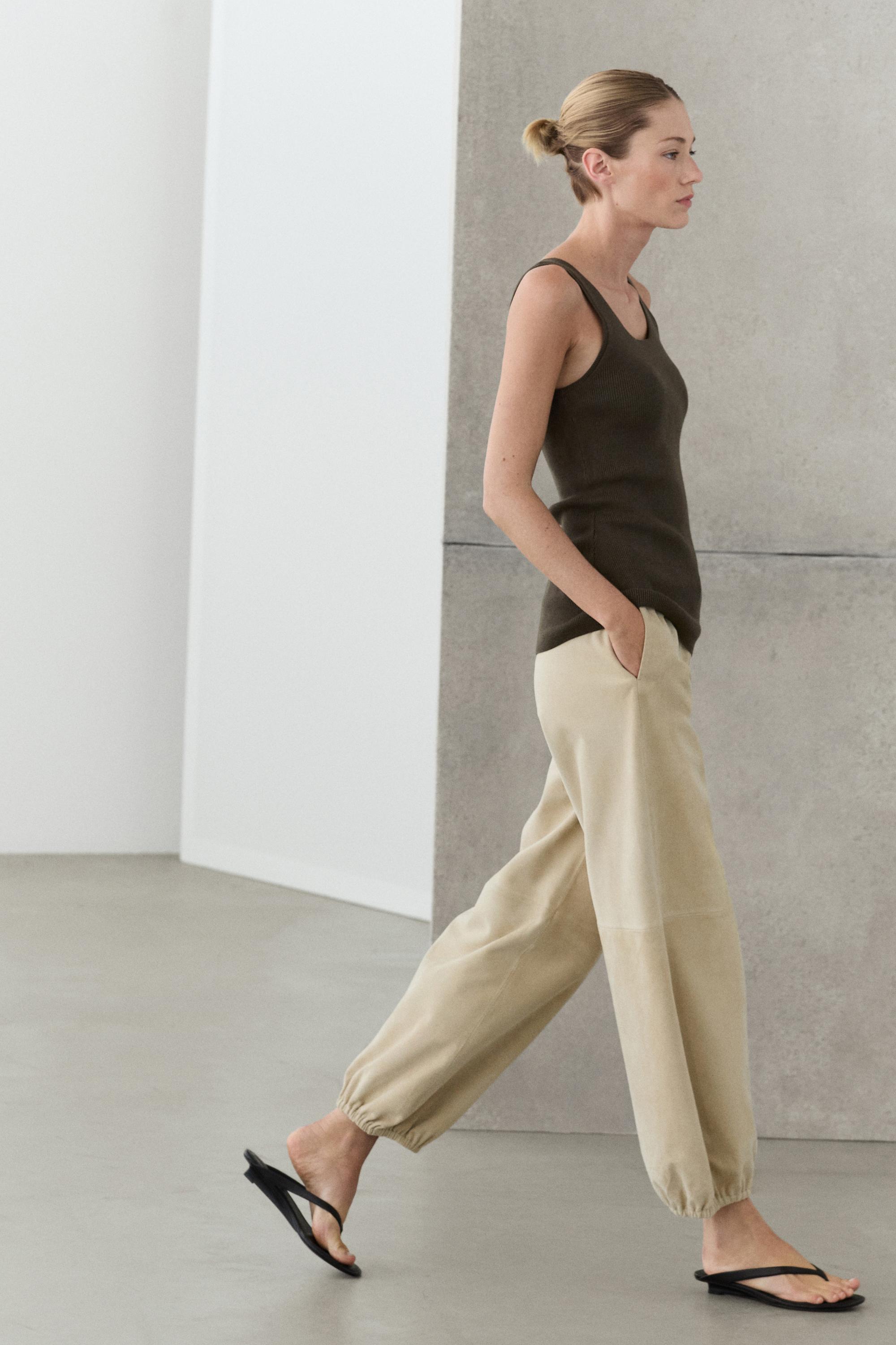 100% cotton ribbed tank top — OLIVE