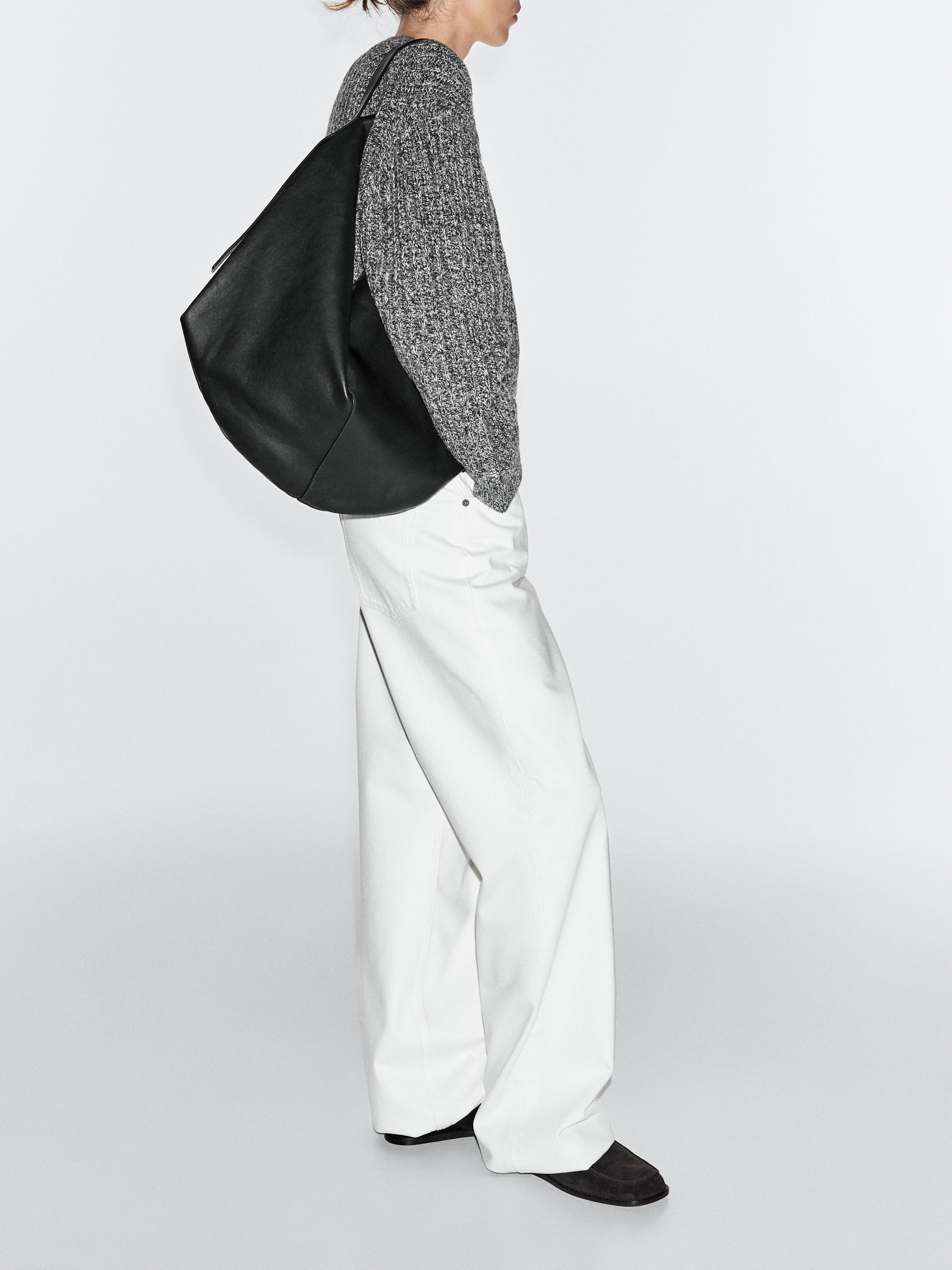 Sac moyen en cuir nappa