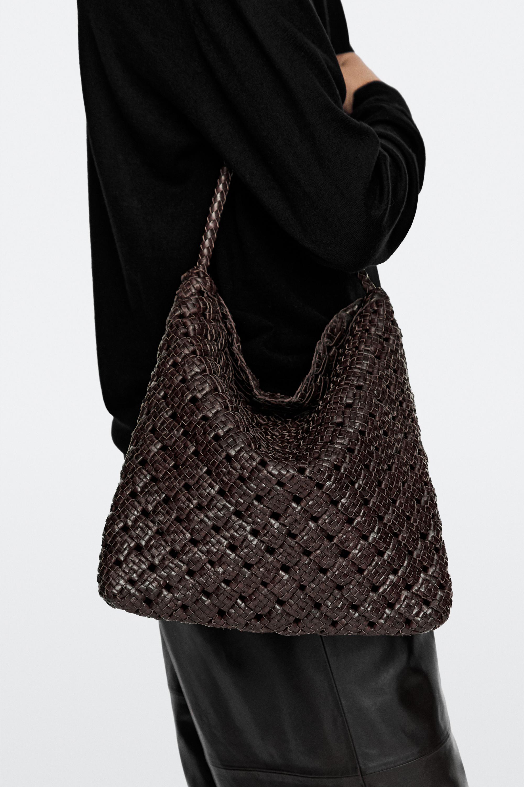 Medium braided nappa leather bag