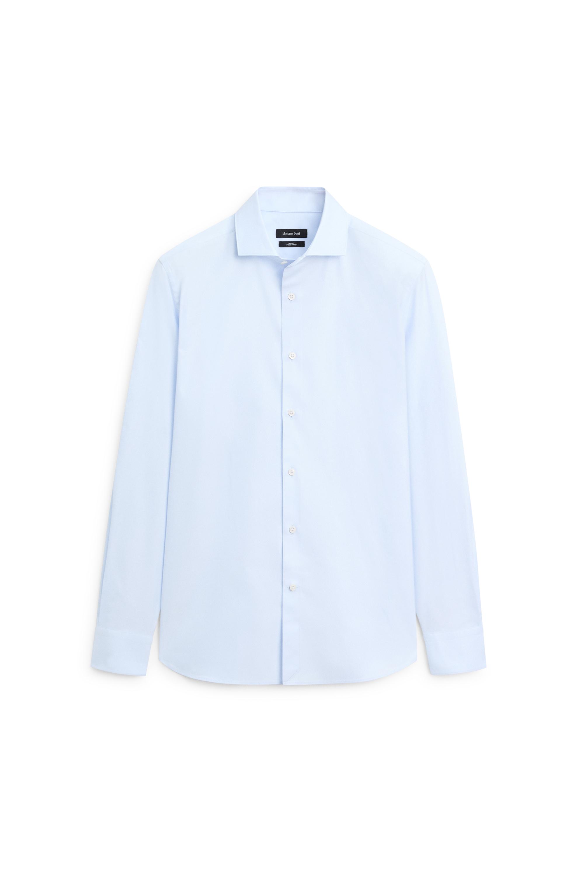 Slim fit 100% cotton shirt — Sky blue
