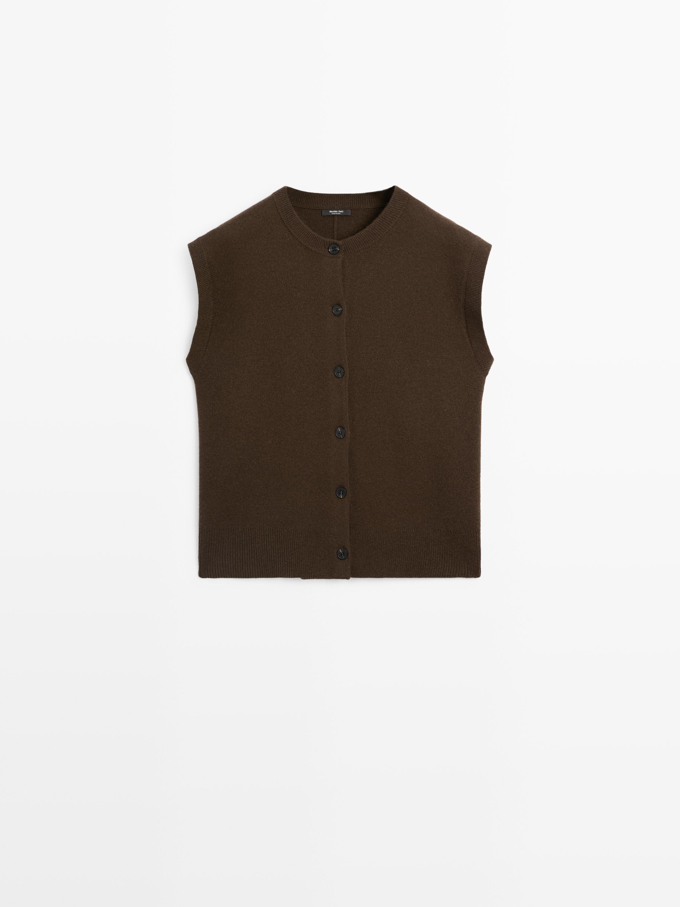 Chaleco punto cuello redondo