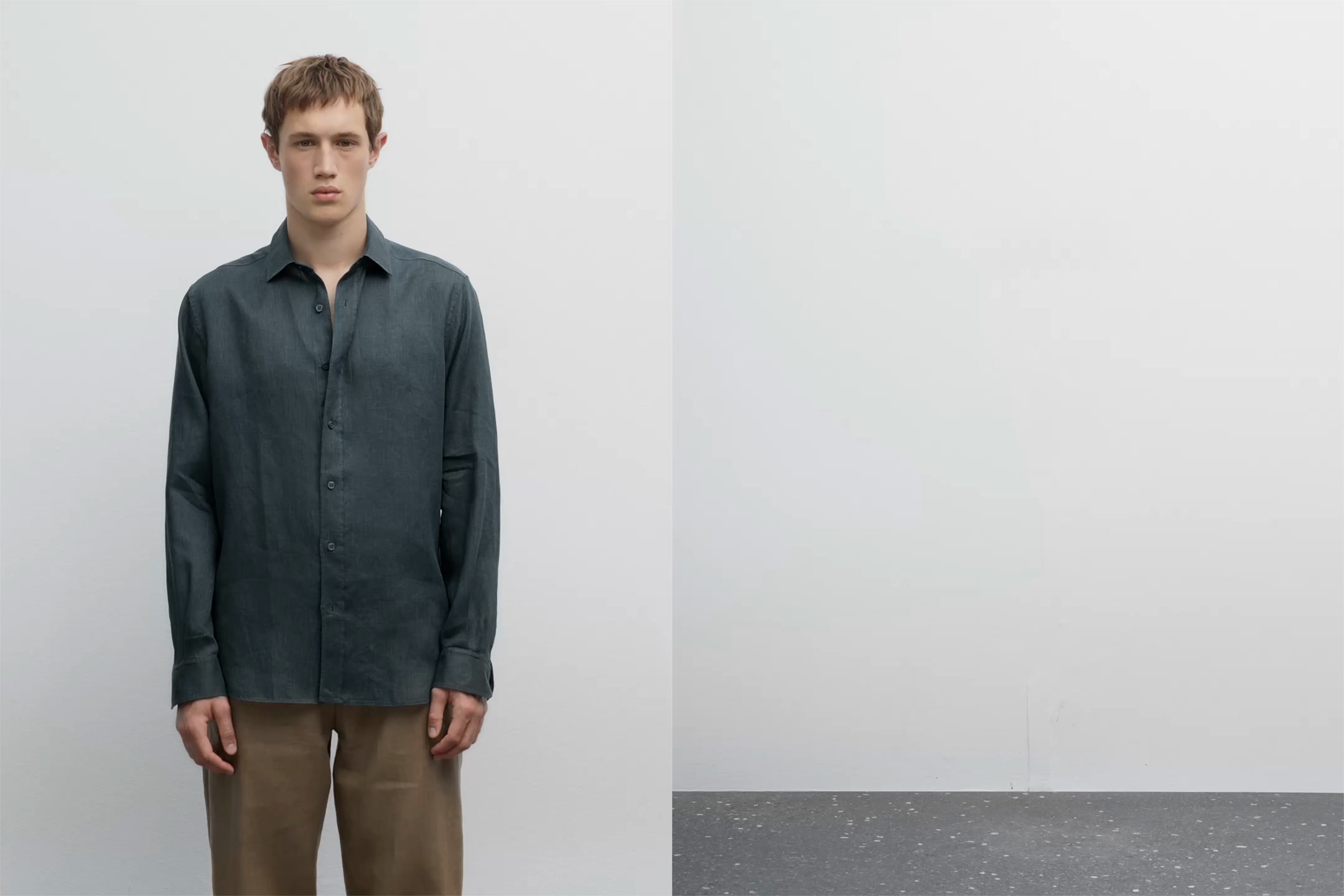 100% linen slim fit shirt