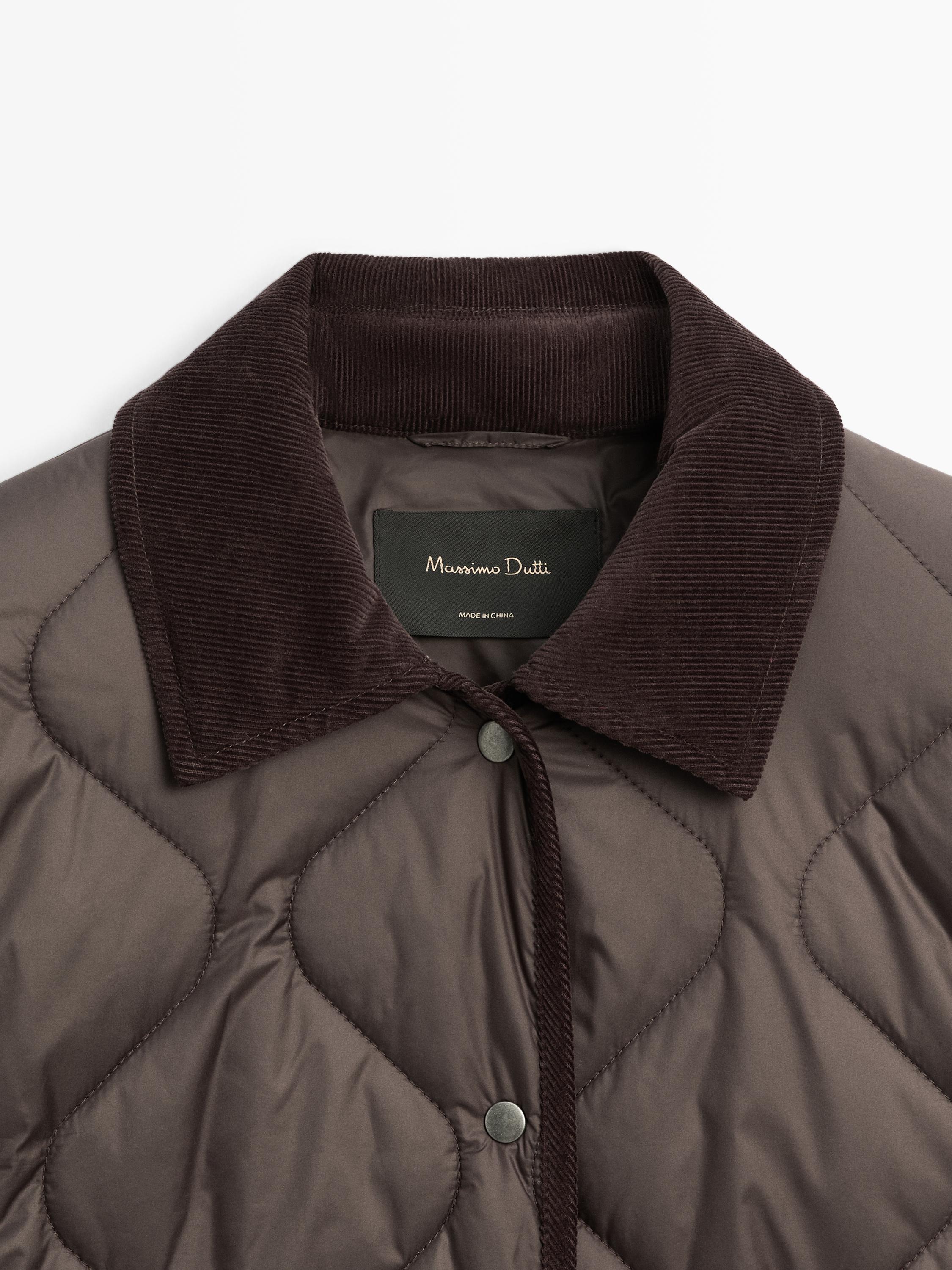 Lightweight jacket with corduroy details