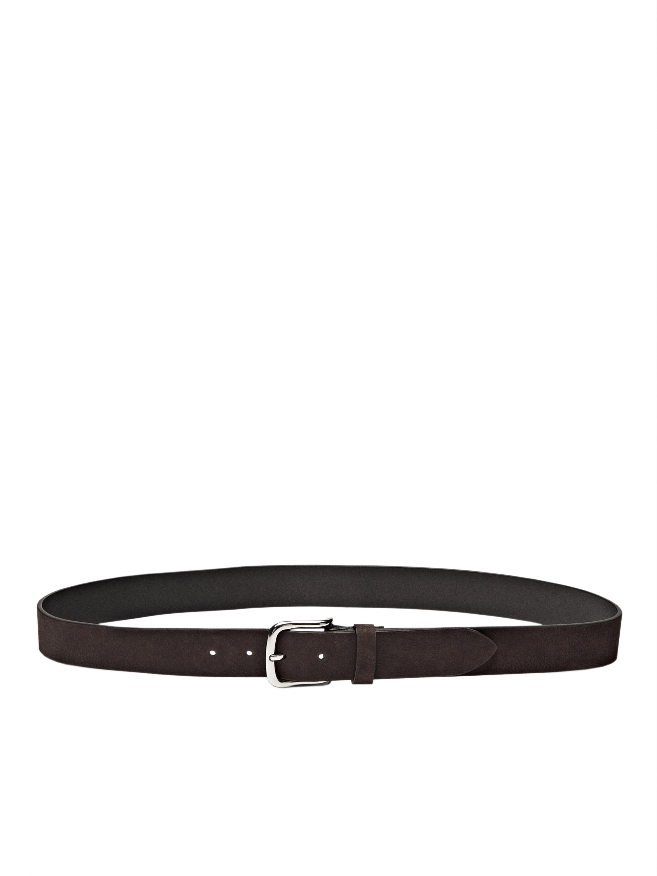★ Massimo Dutti★ Equestrian Buckle Napa Leather Belt 0615 Leather belt with square buckle · Black · Belts | Massimo Dutti
