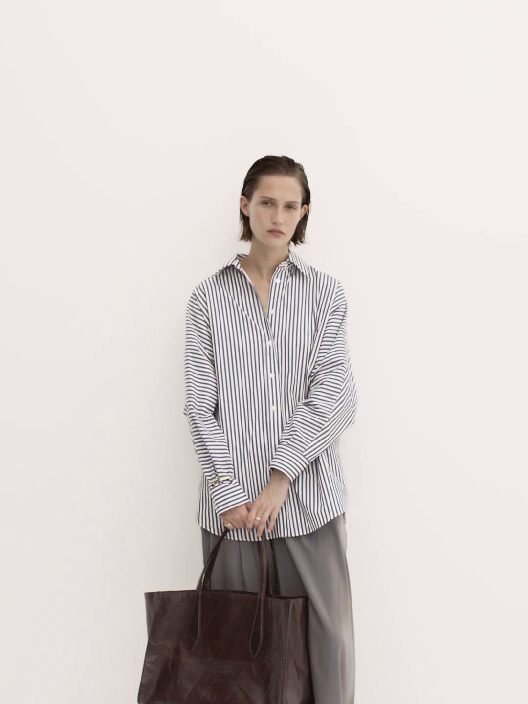 Striped oversize shirt