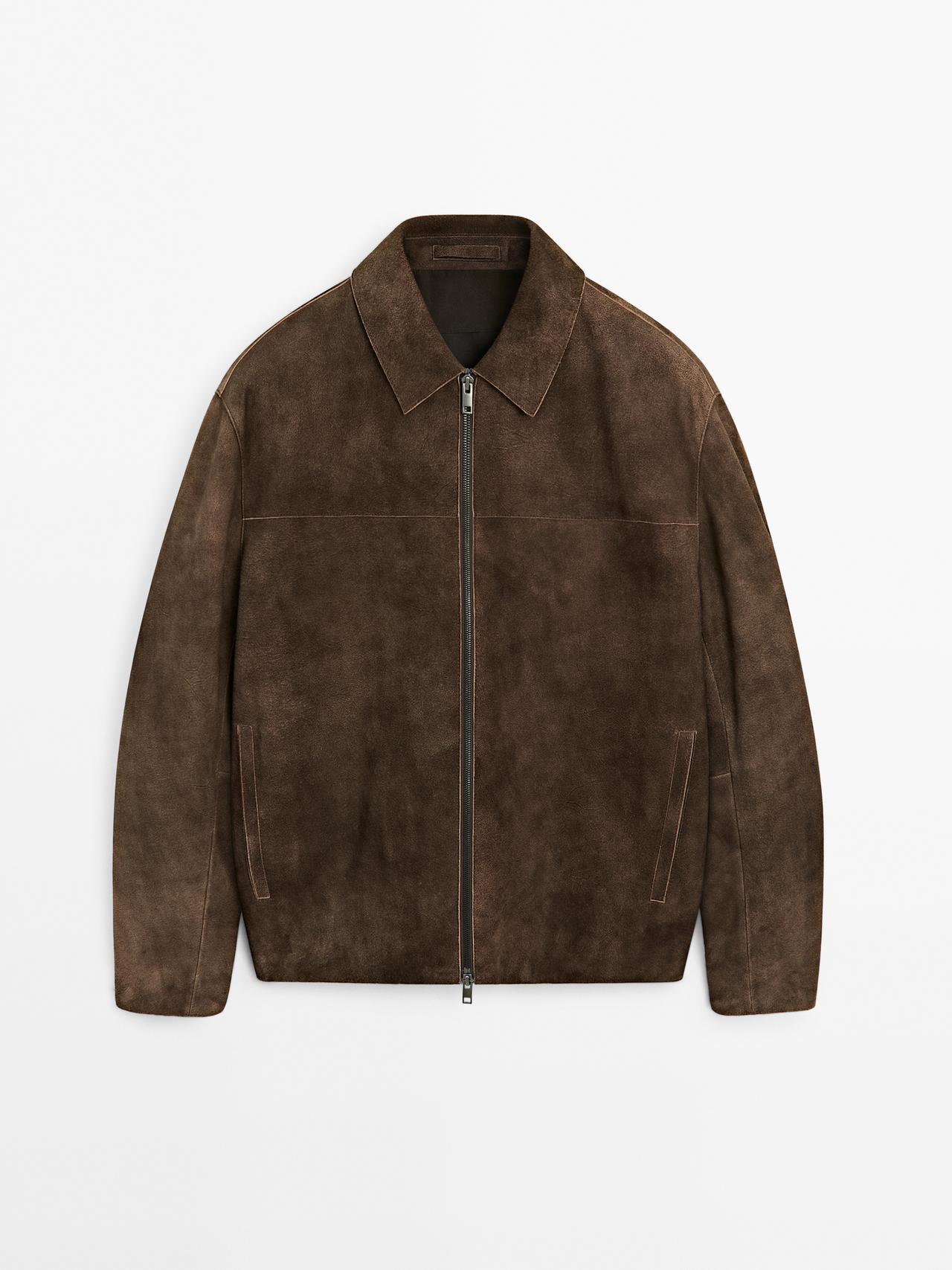 Massimo Dutti - Herre - Jakke I Gederuskind - Mulvarpegrå - L