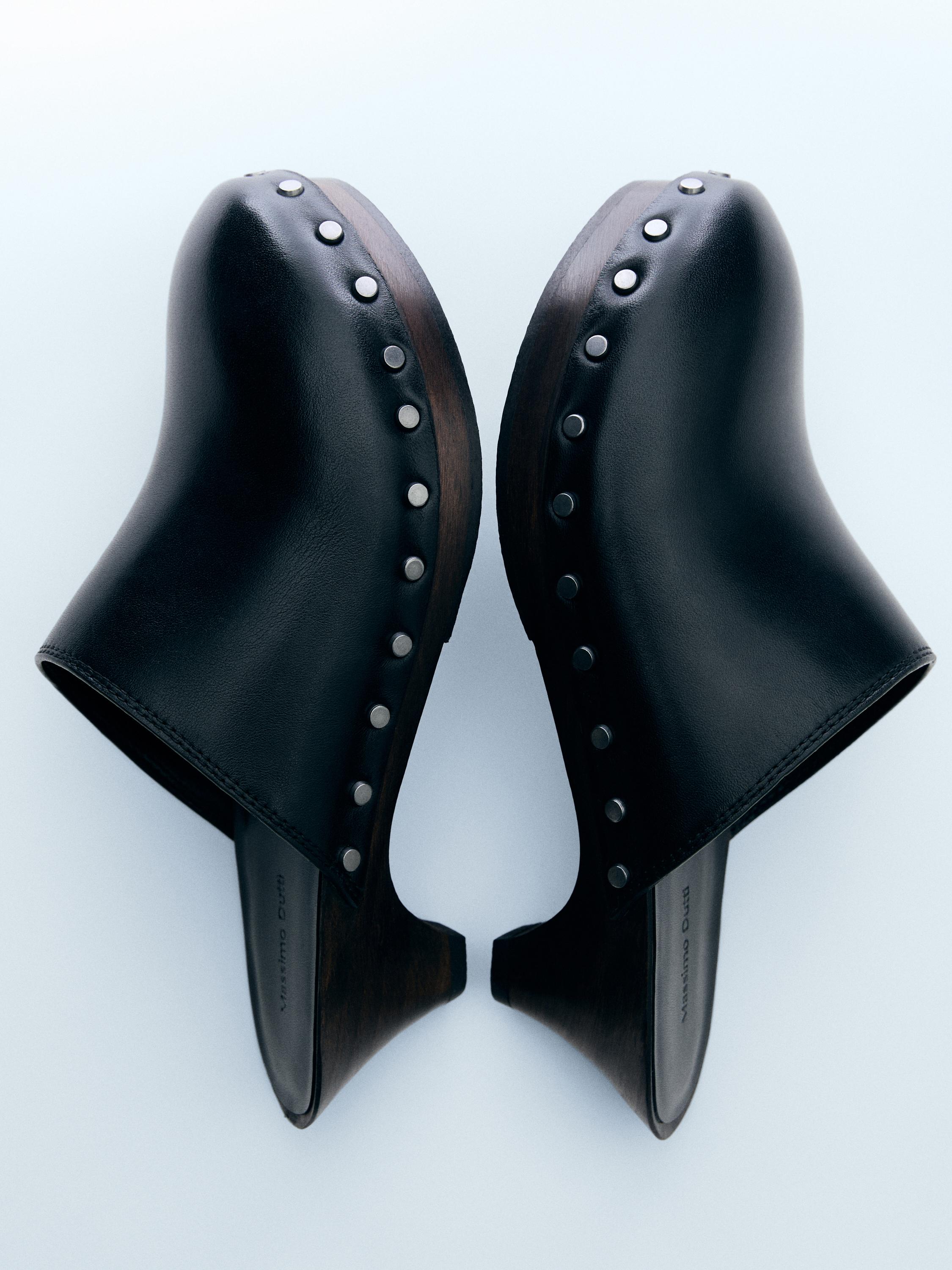 Сабо на высоком каблуке