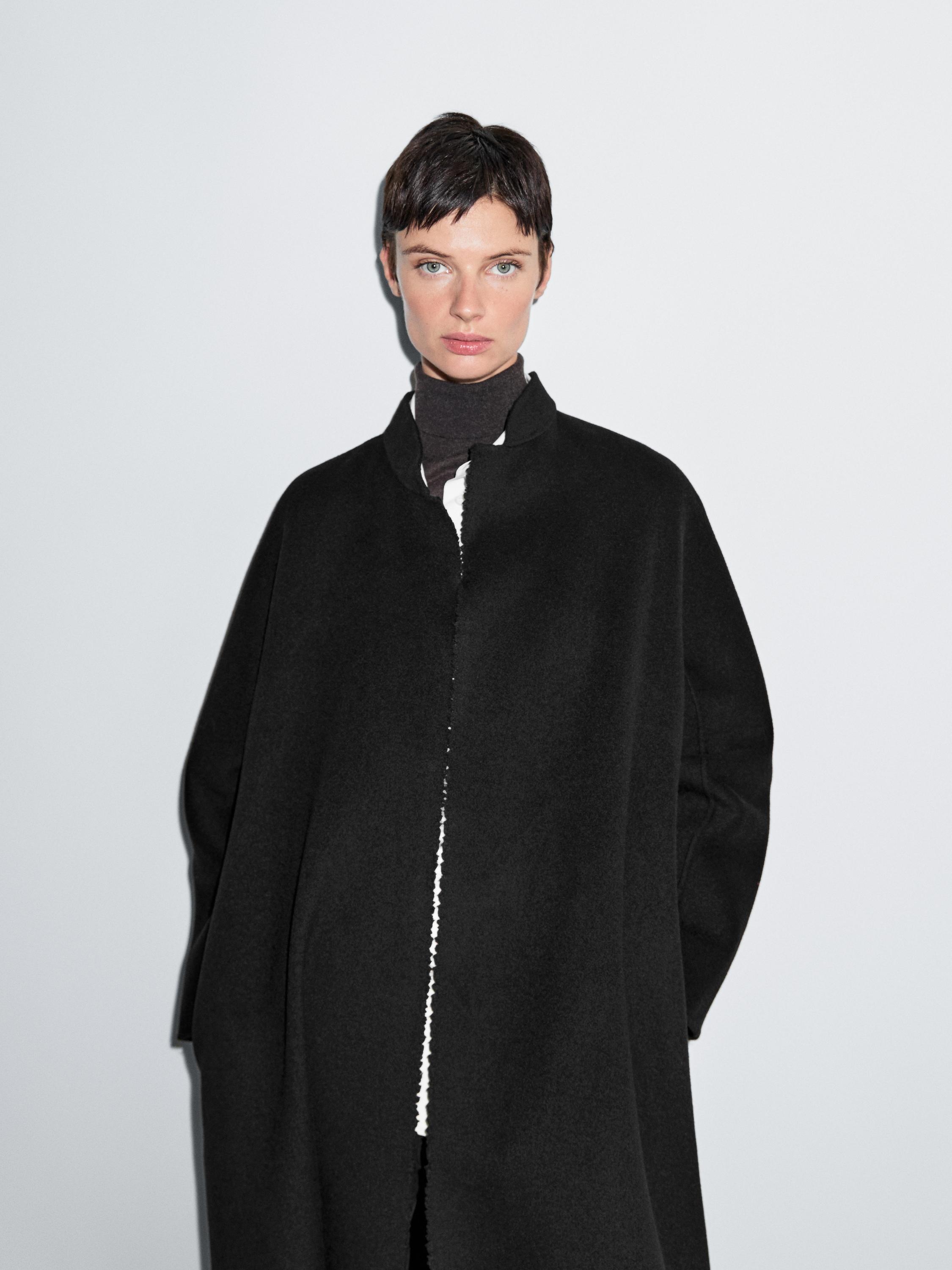 Mao collar long coat