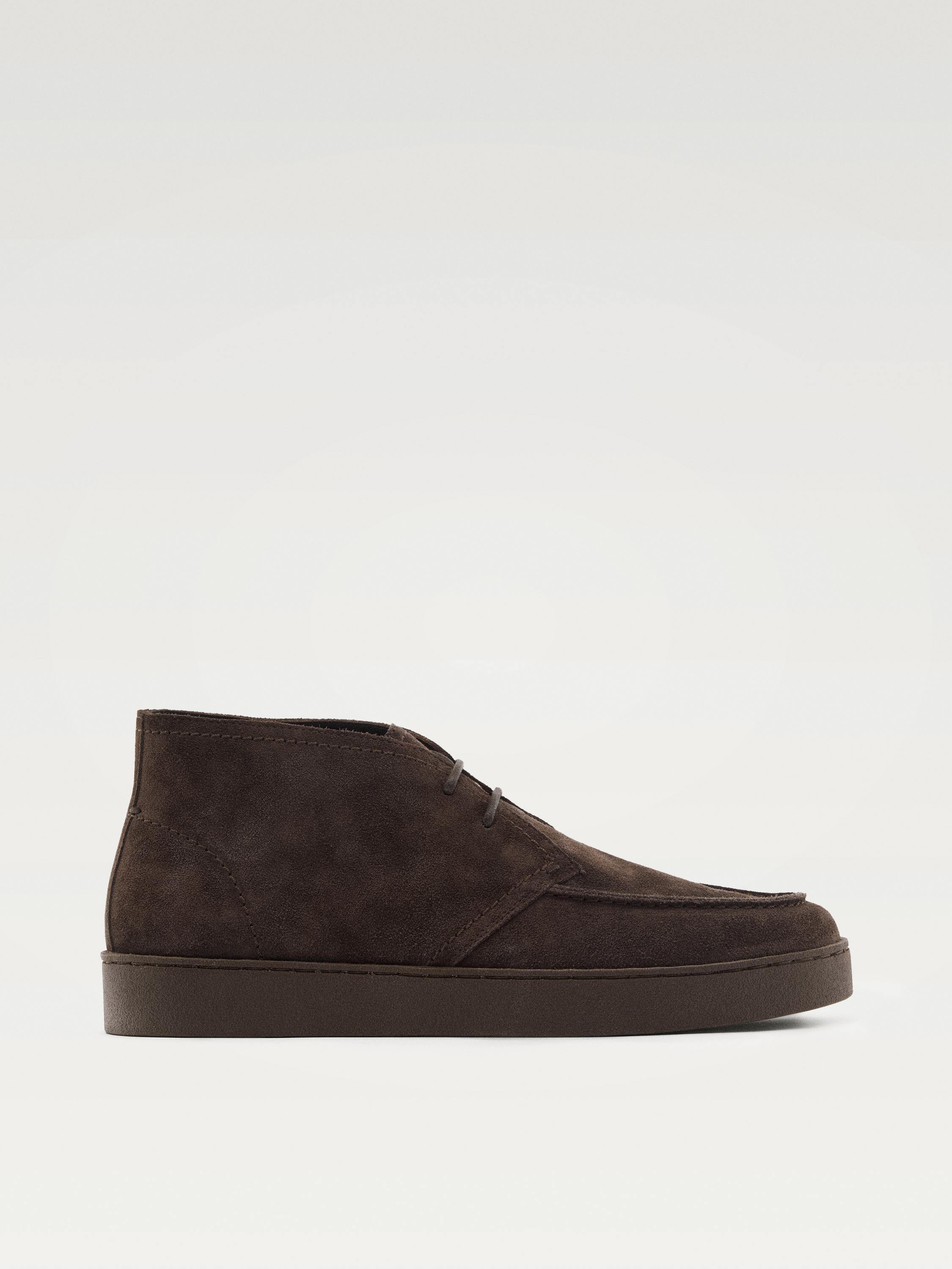 Moc toe boot-style shoes — BROWN