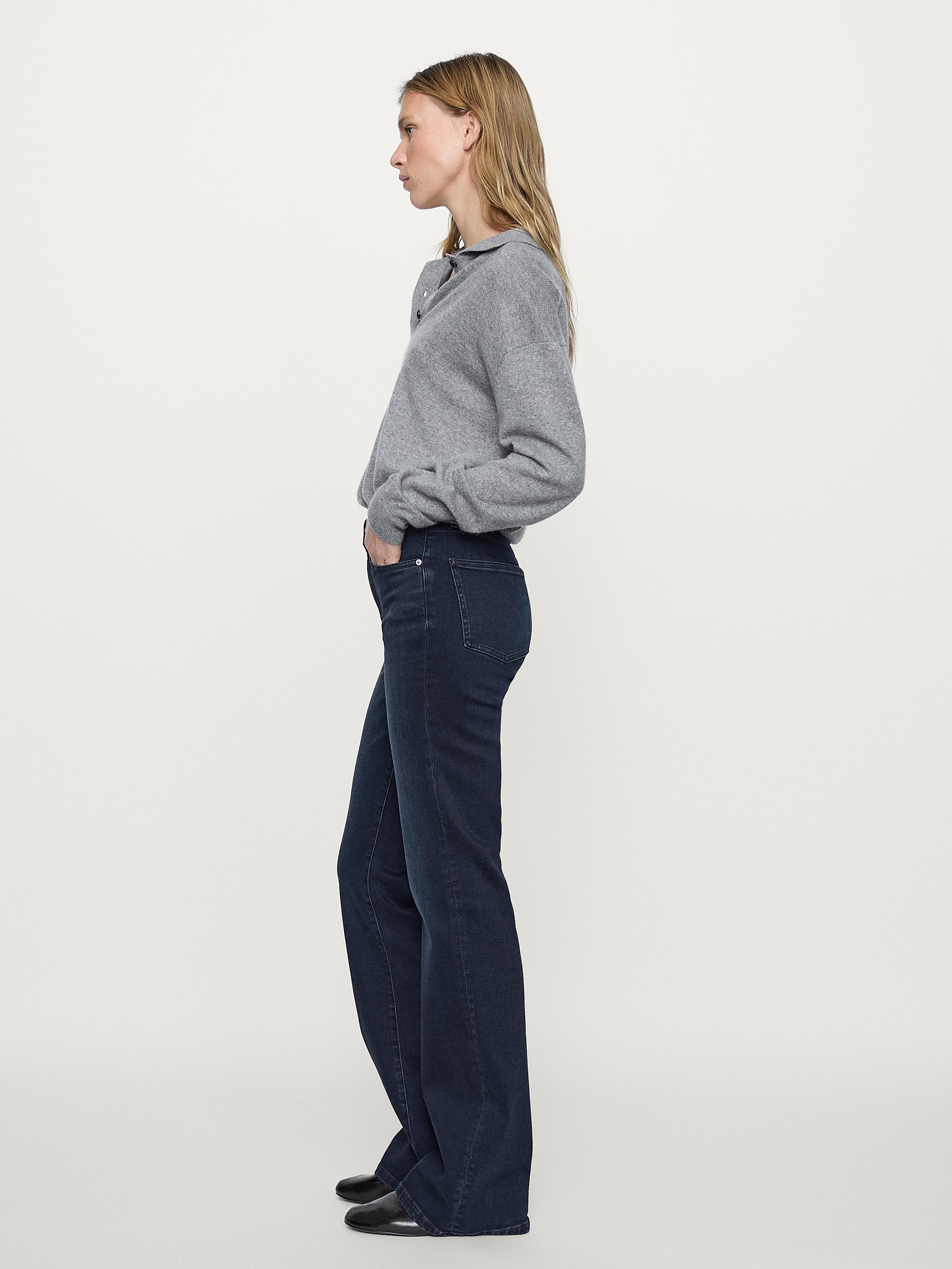 High-waist skinny flared jeans