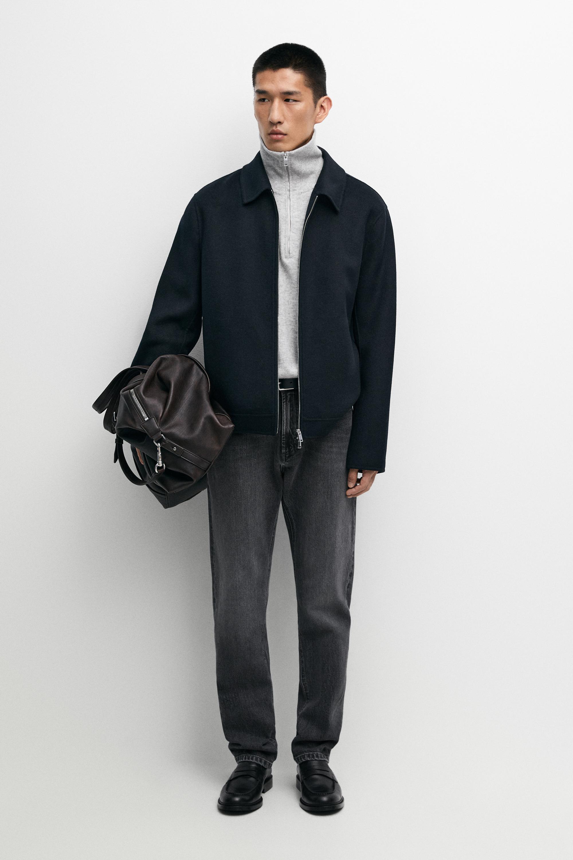 Wool blend double fabric jacket