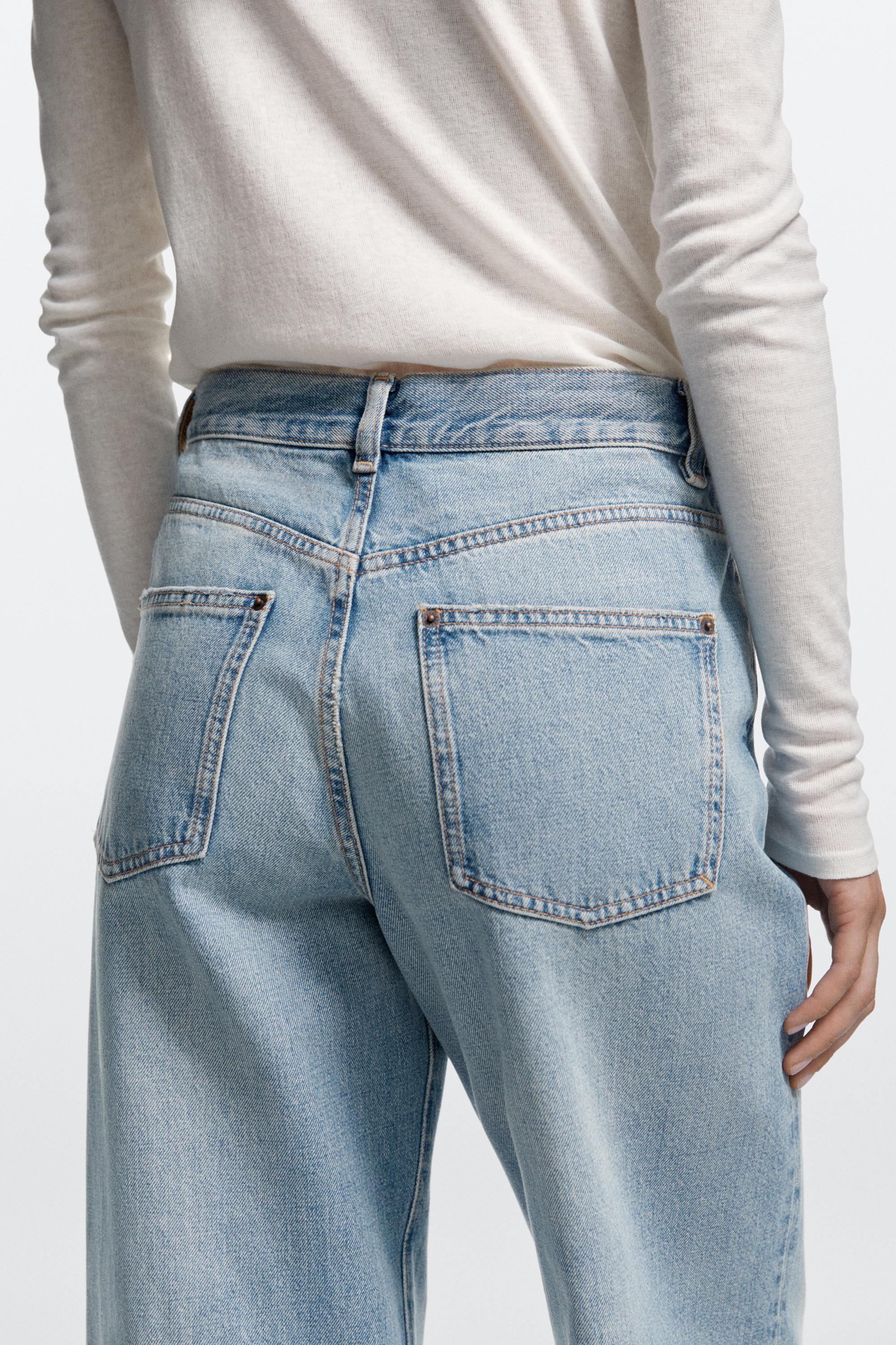 High-waist palazzo jeans — Light Blue