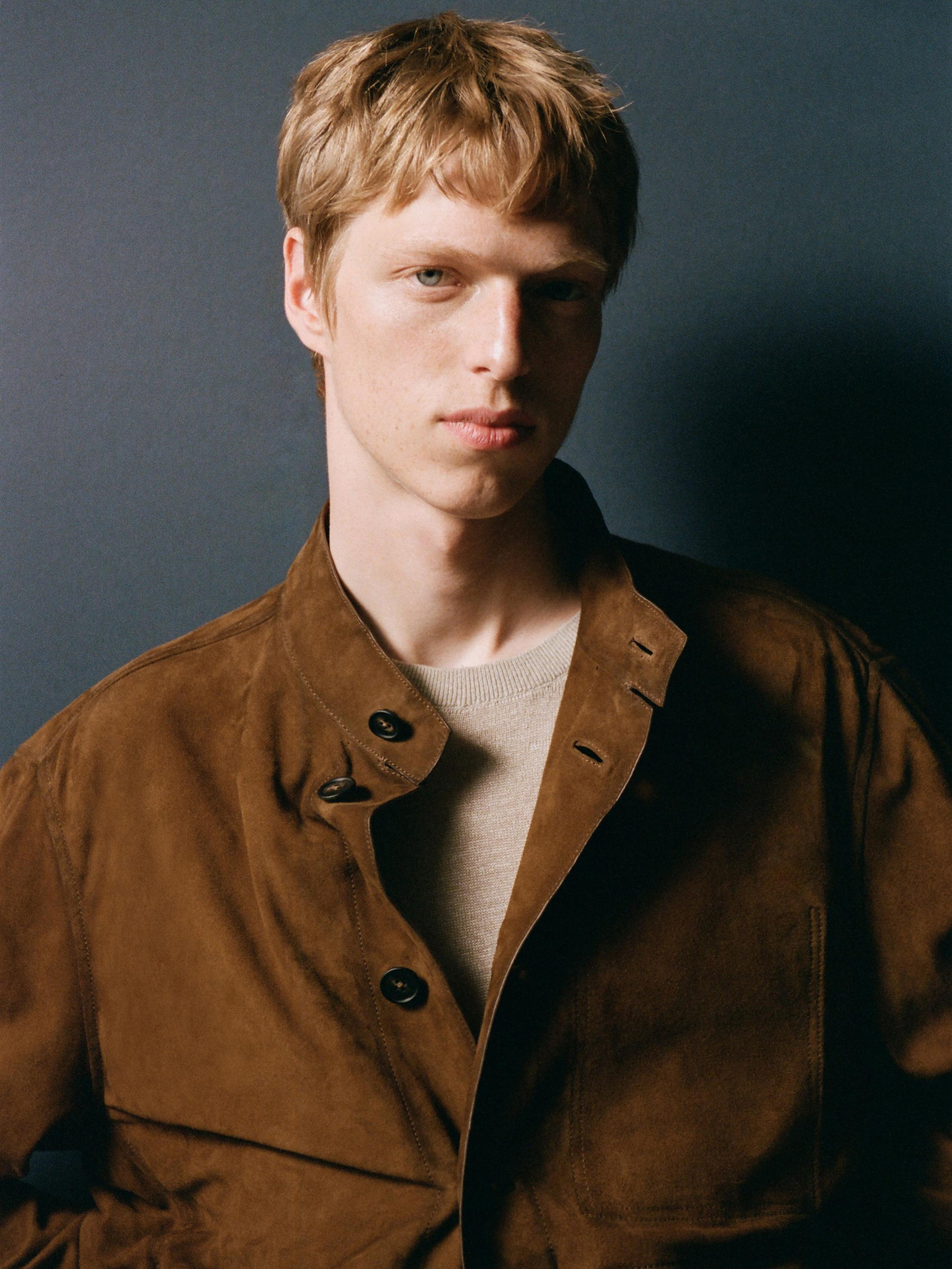 Suede leather jacket