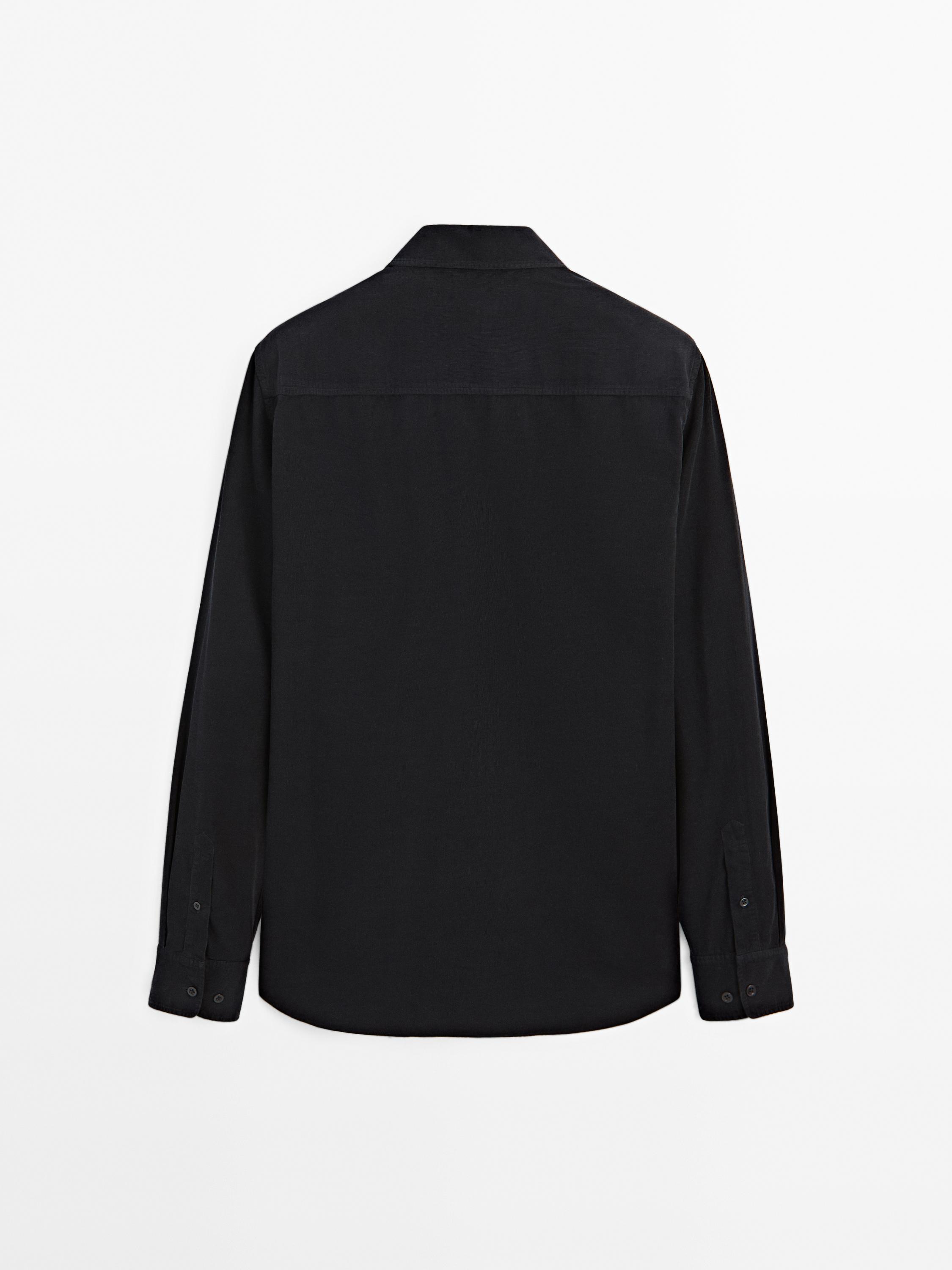 Regular fit needlecord shirt