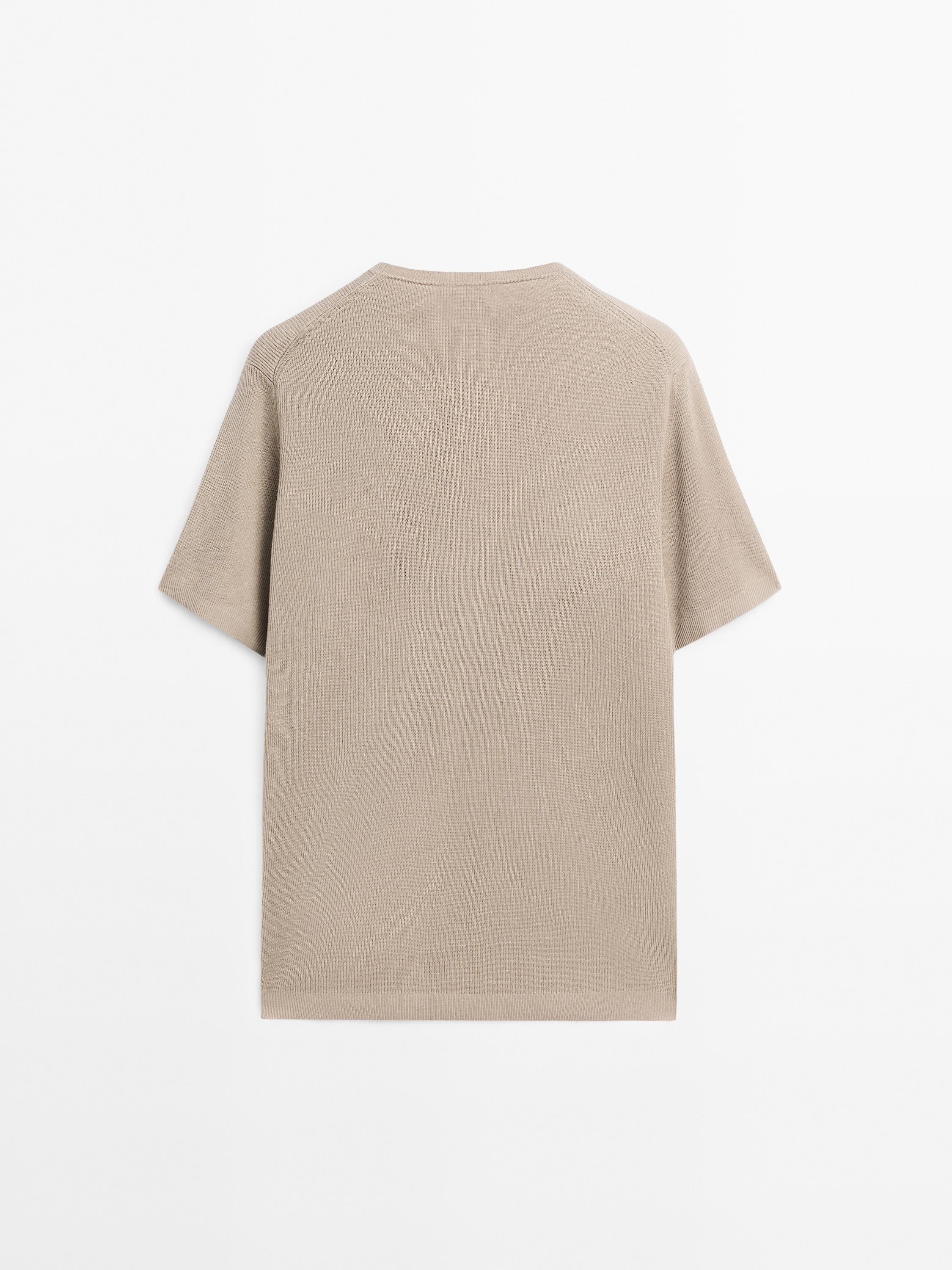 100% cotton short sleeve knit sweater