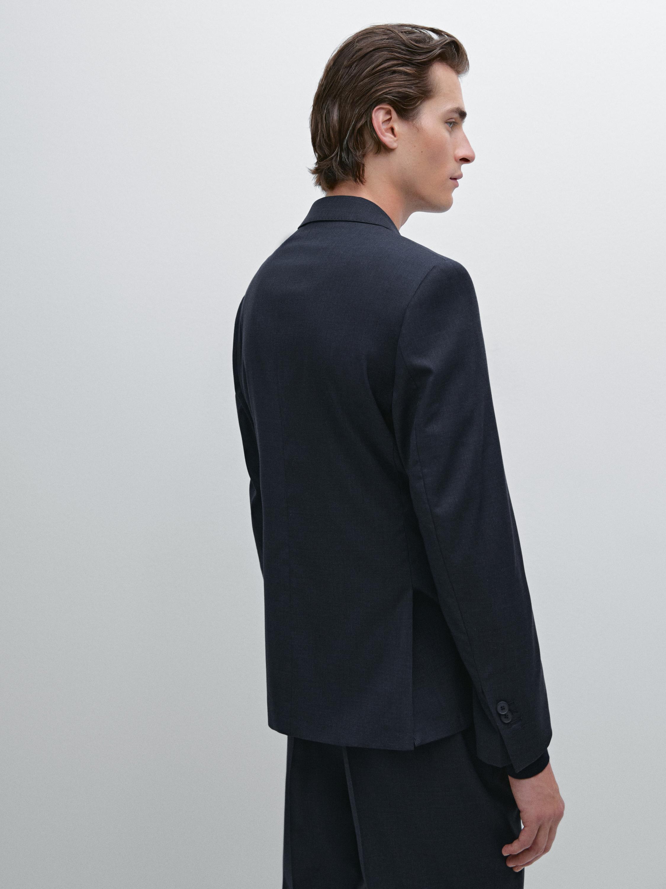 Houndstooth suit blazer