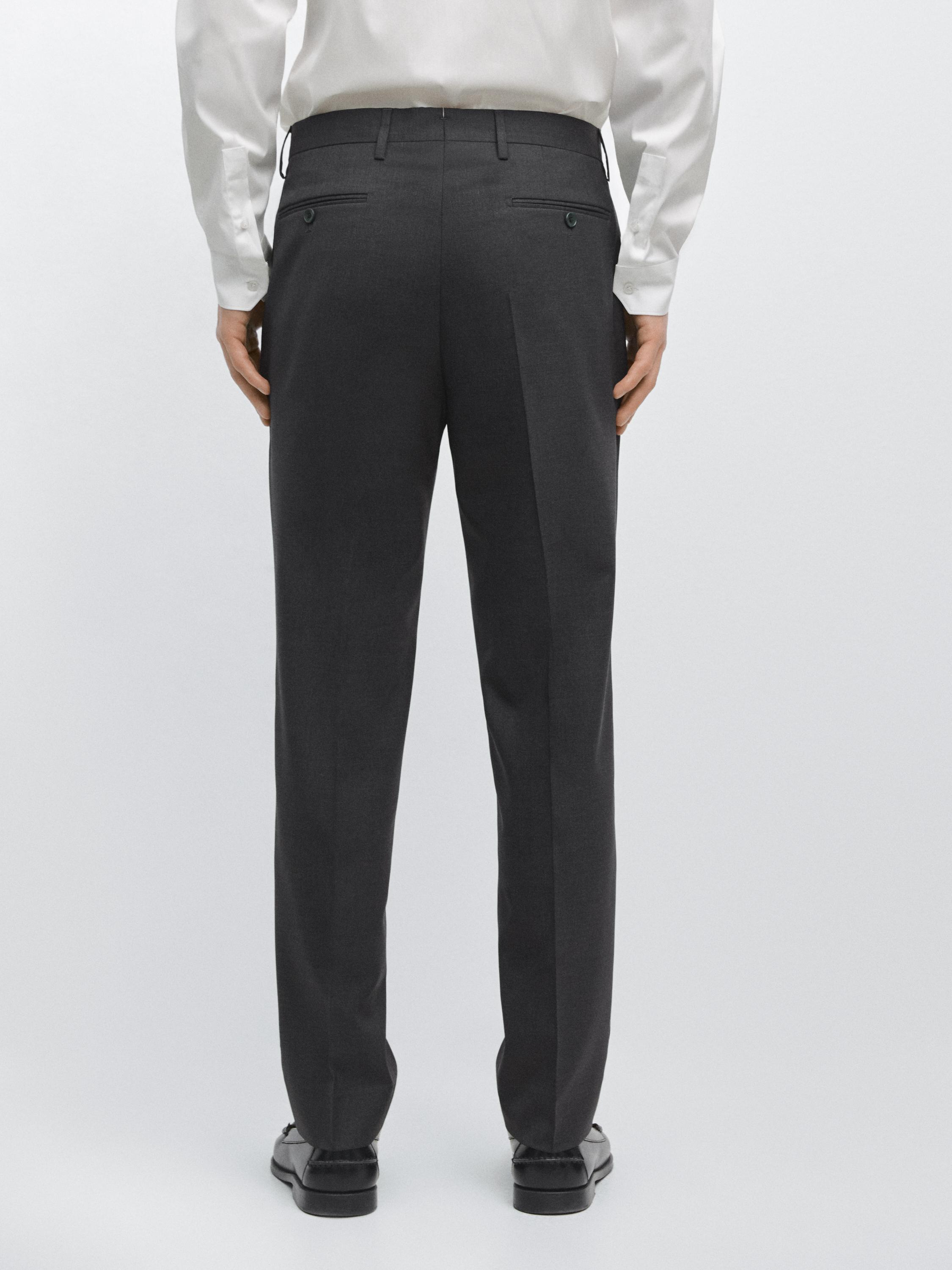 Cold wool suit trousers — CHARCOAL