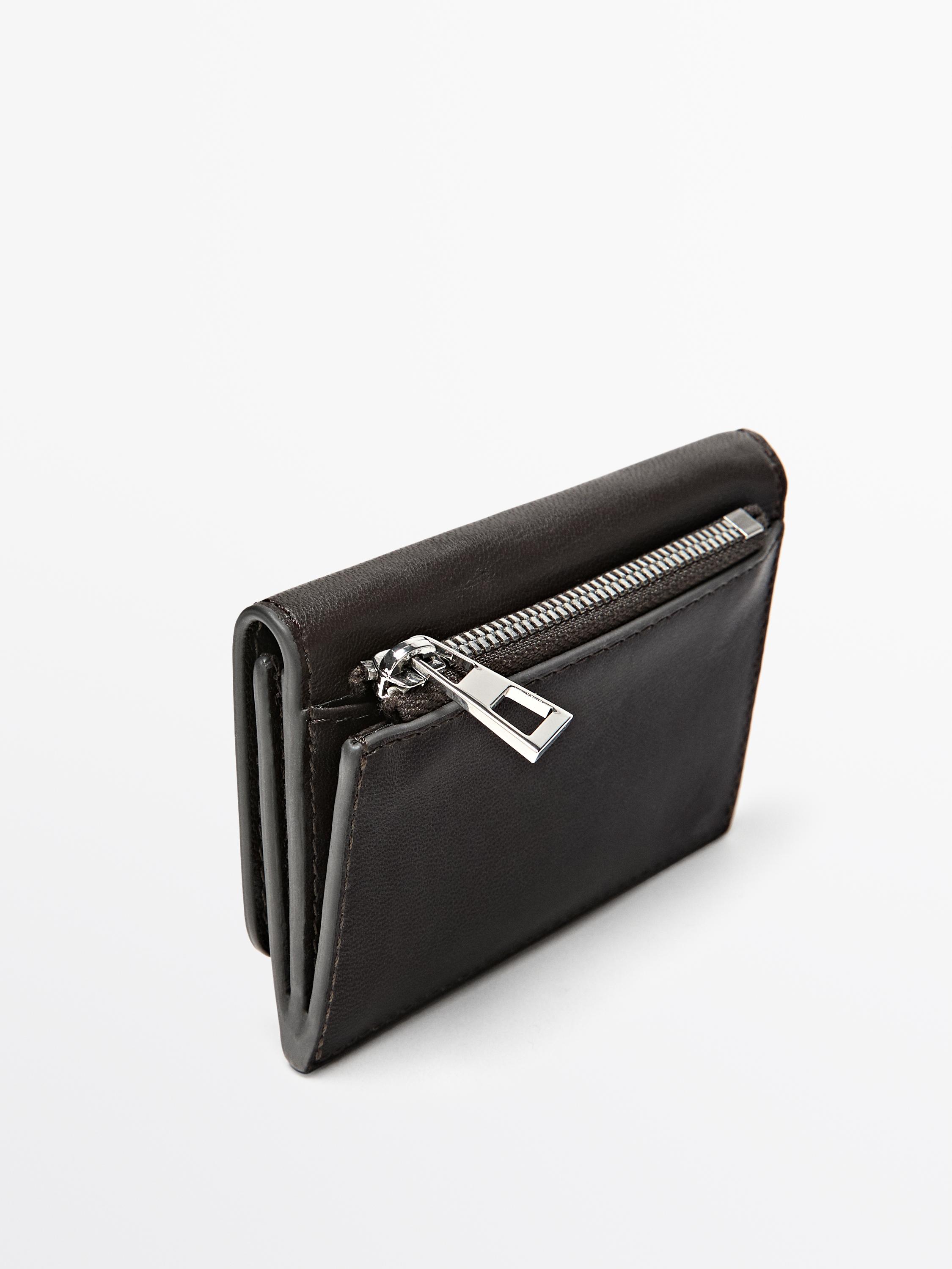Nappa leather wallet — BROWN