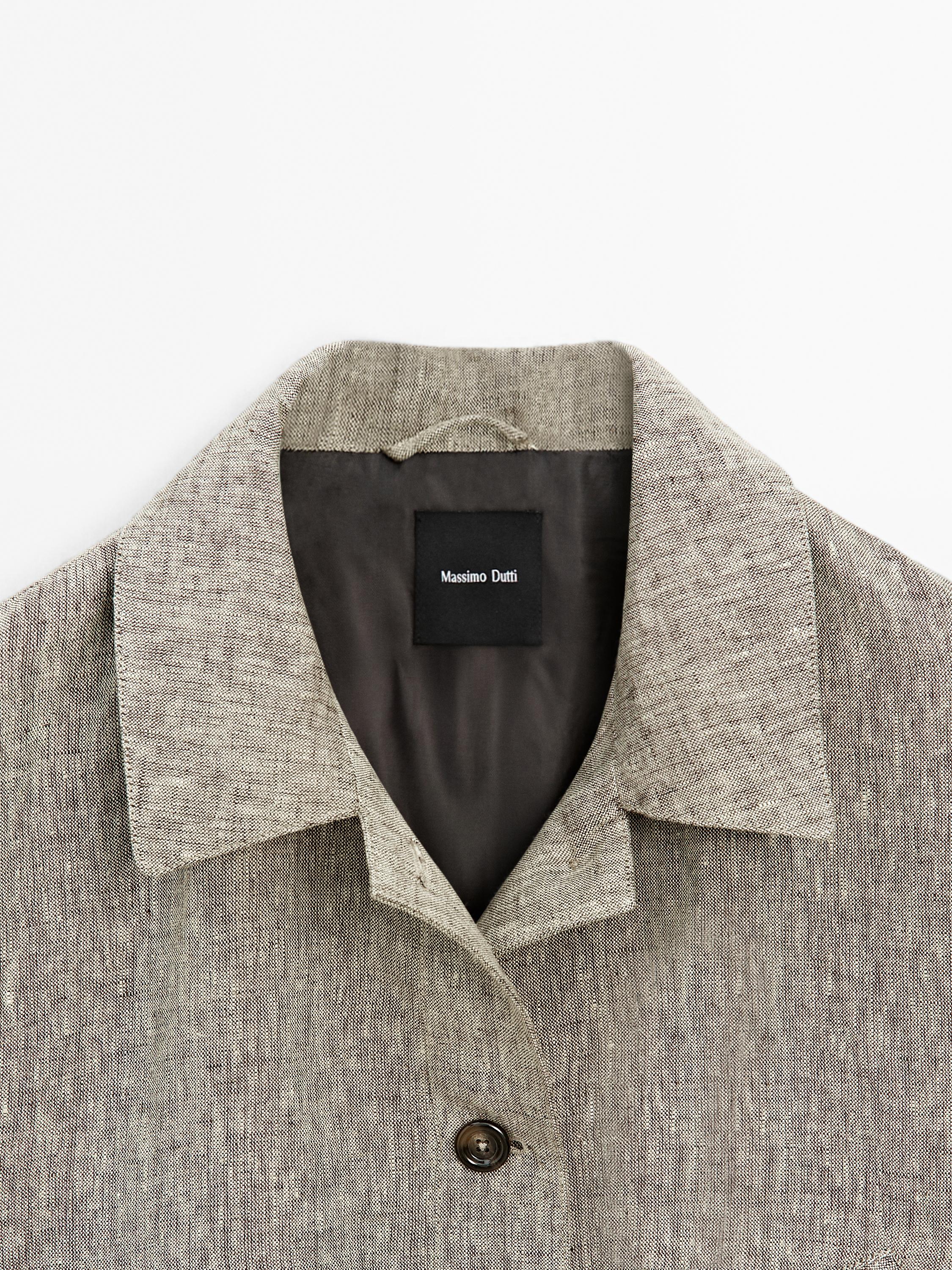 100% linen bomber jacket