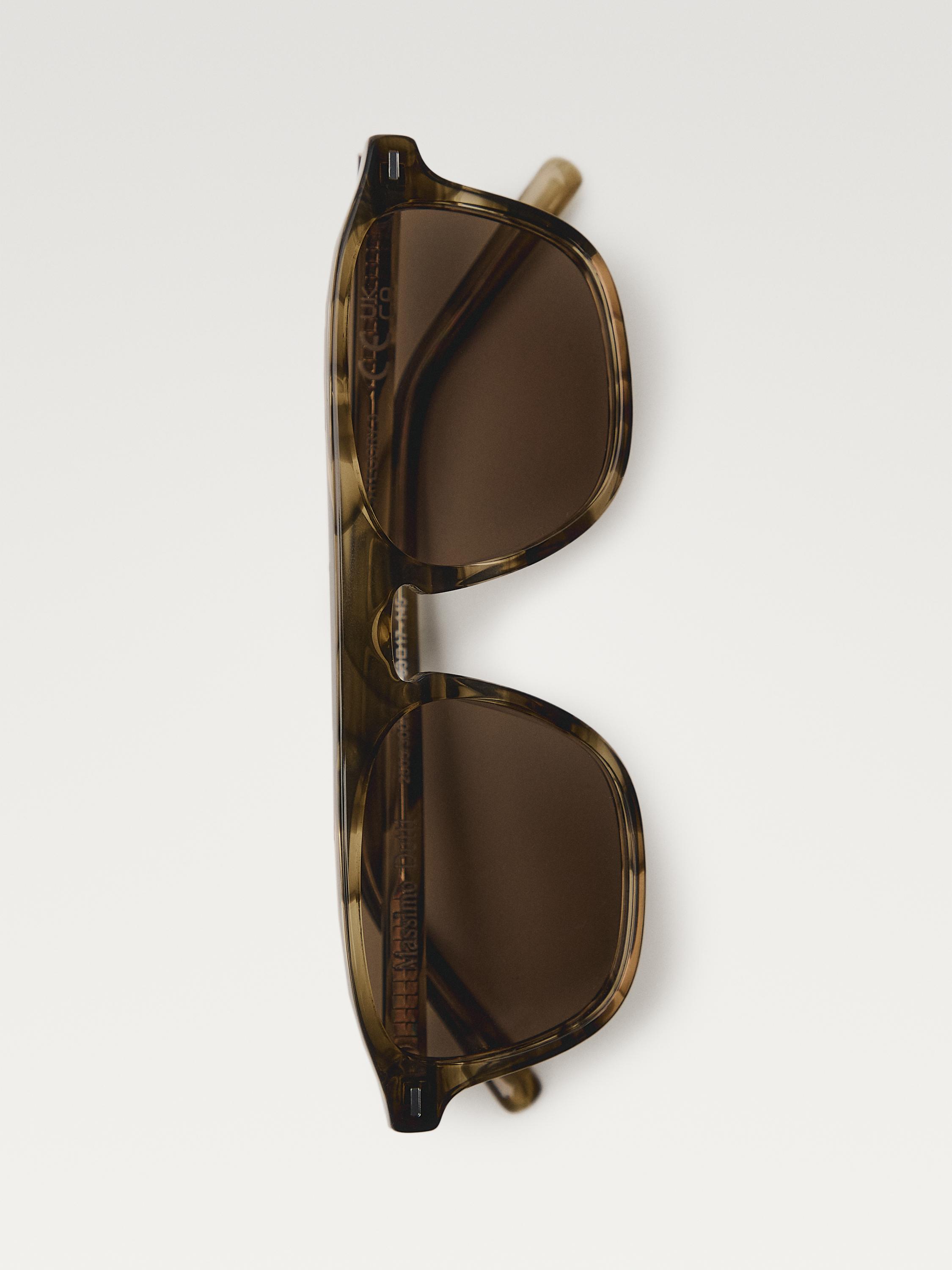 D-frame sunglasses — GREEN MARL