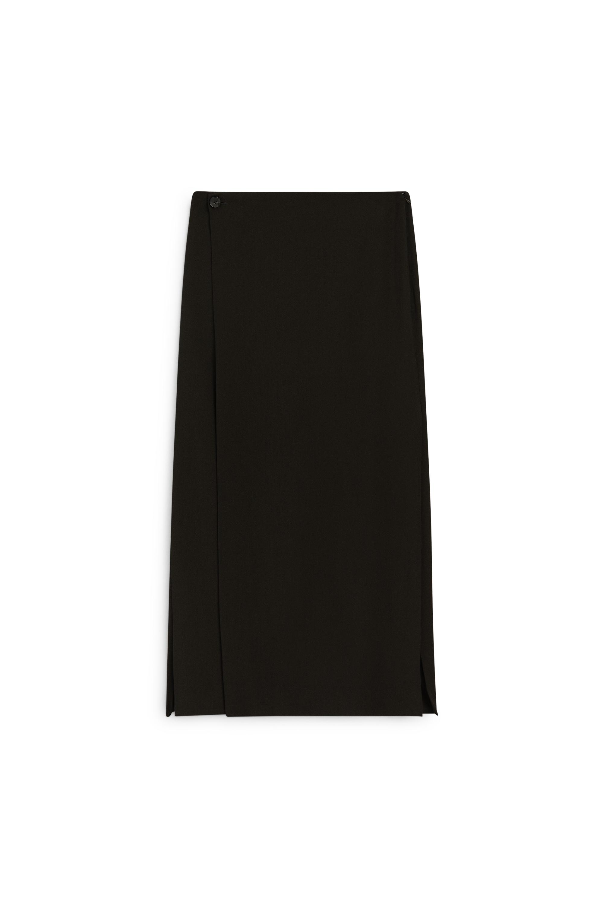 Flowing wrap midi skirt - LIMITED EDITION by Massimo Dutti