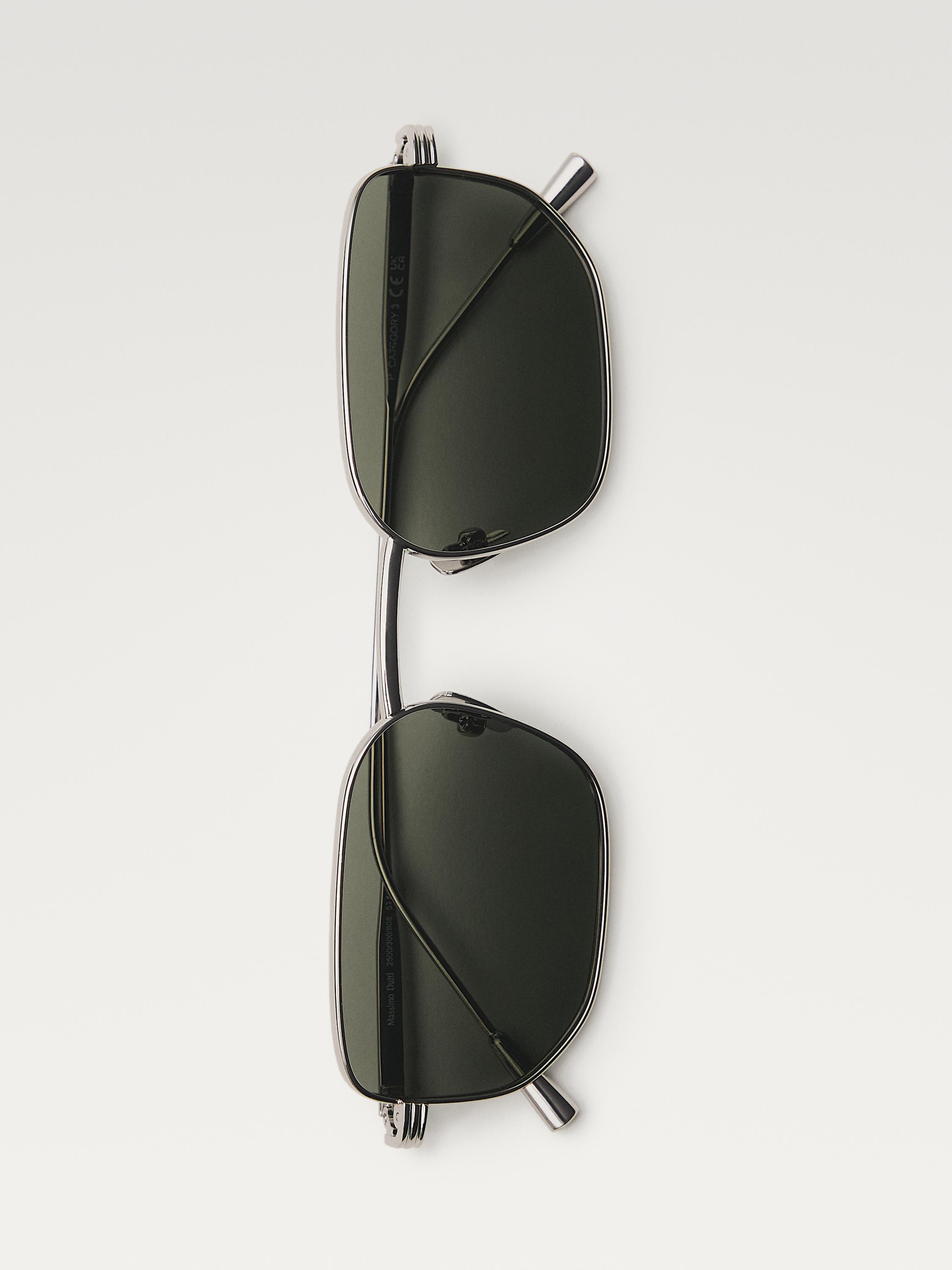 Квадратные металлические солнцезащитные очки