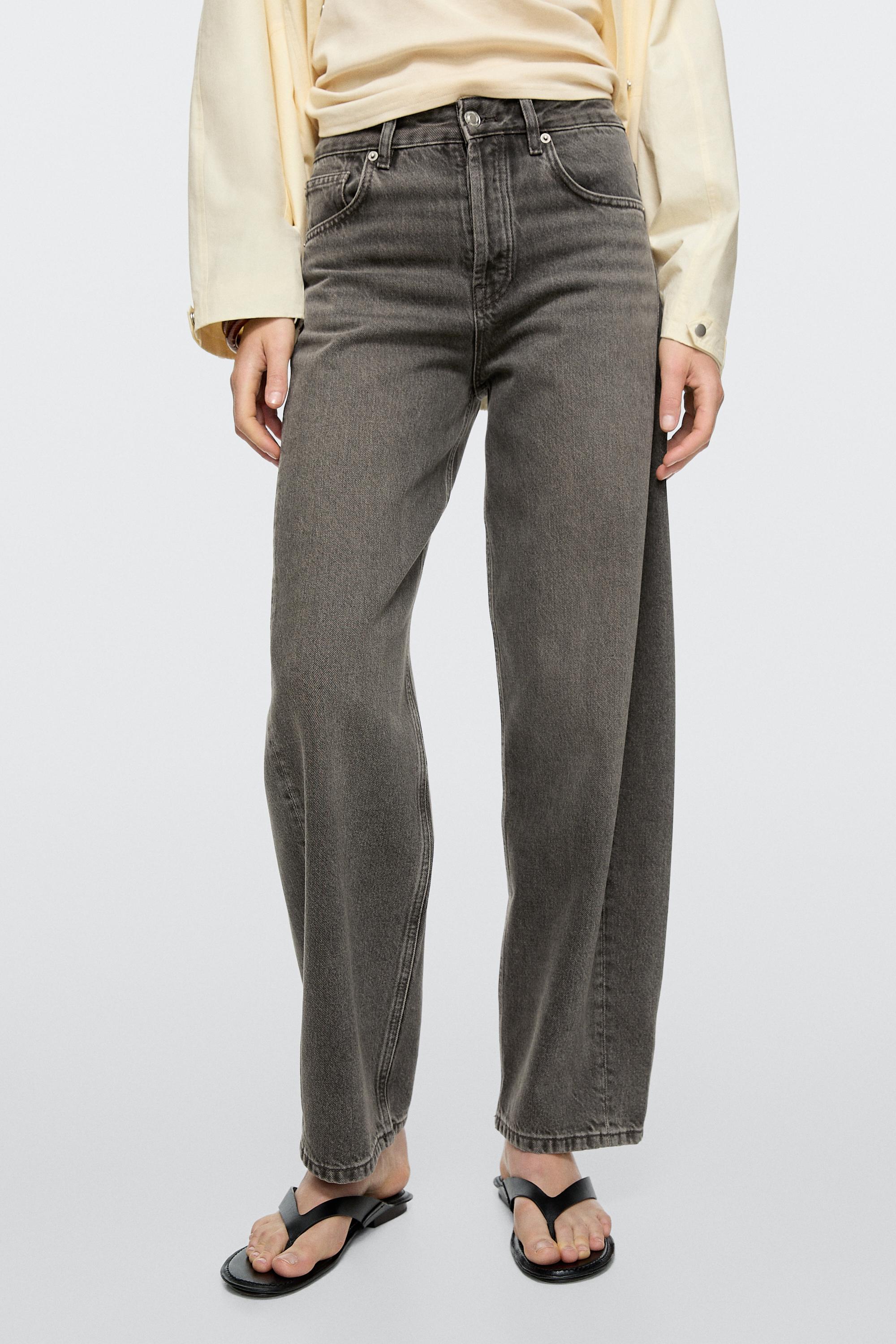 Mid-rise balloon fit jeans — NATURAL GREY