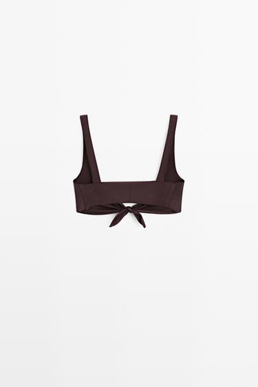 Shimmery bikini top — BROWN 6
