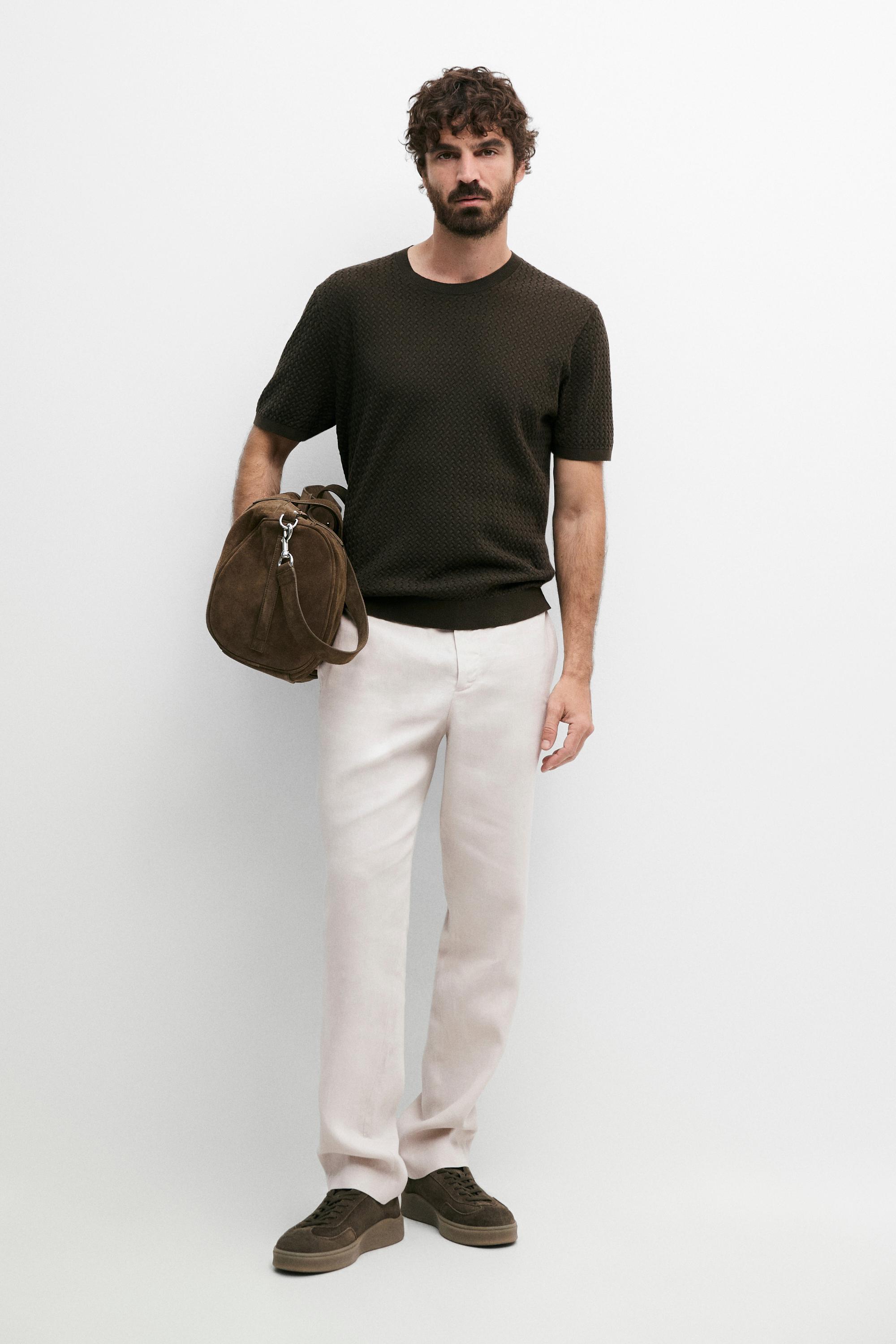 تيشرت محاك من القطن المجفف