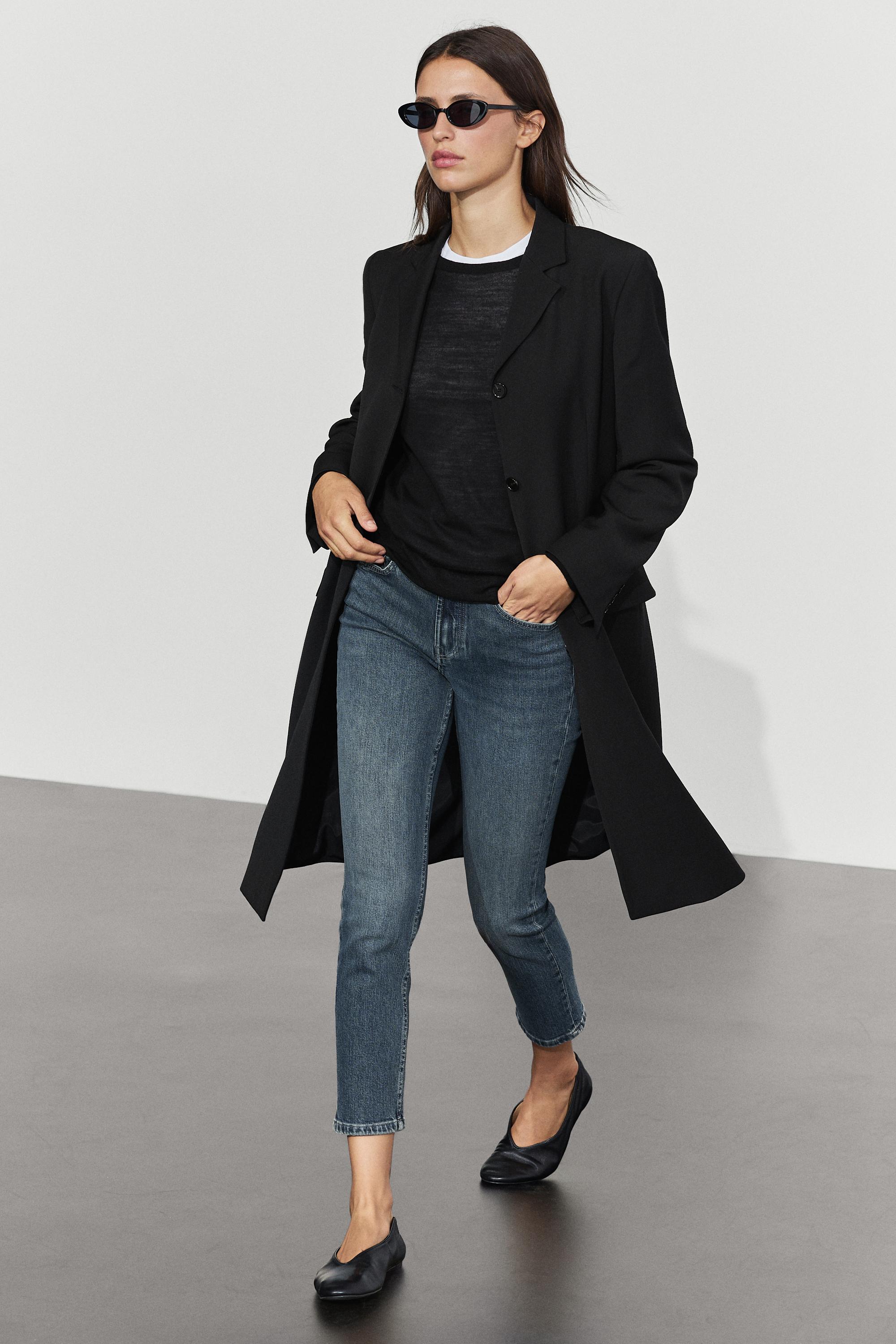 Wool blend coat — BLACK