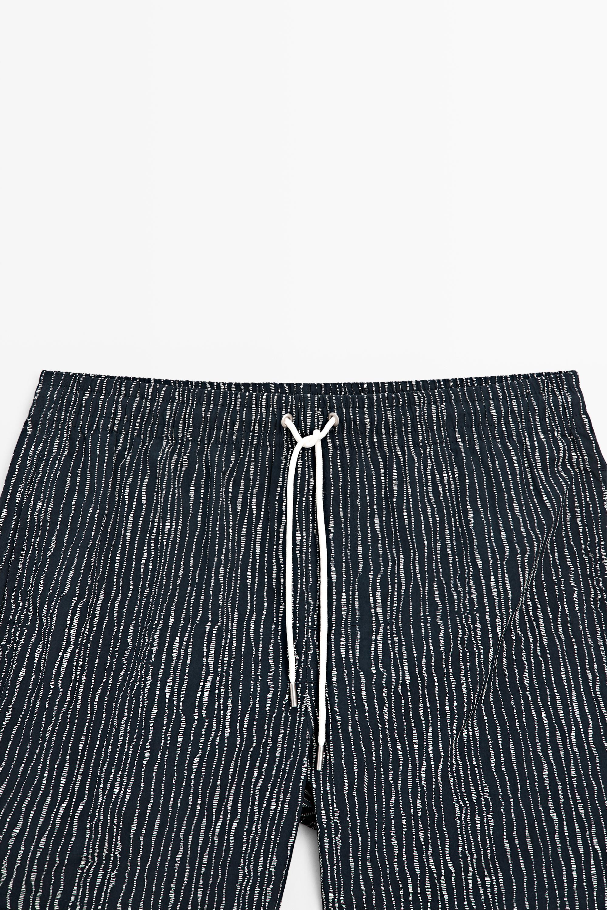 Printed swimming trunks — NAVY BLUE
