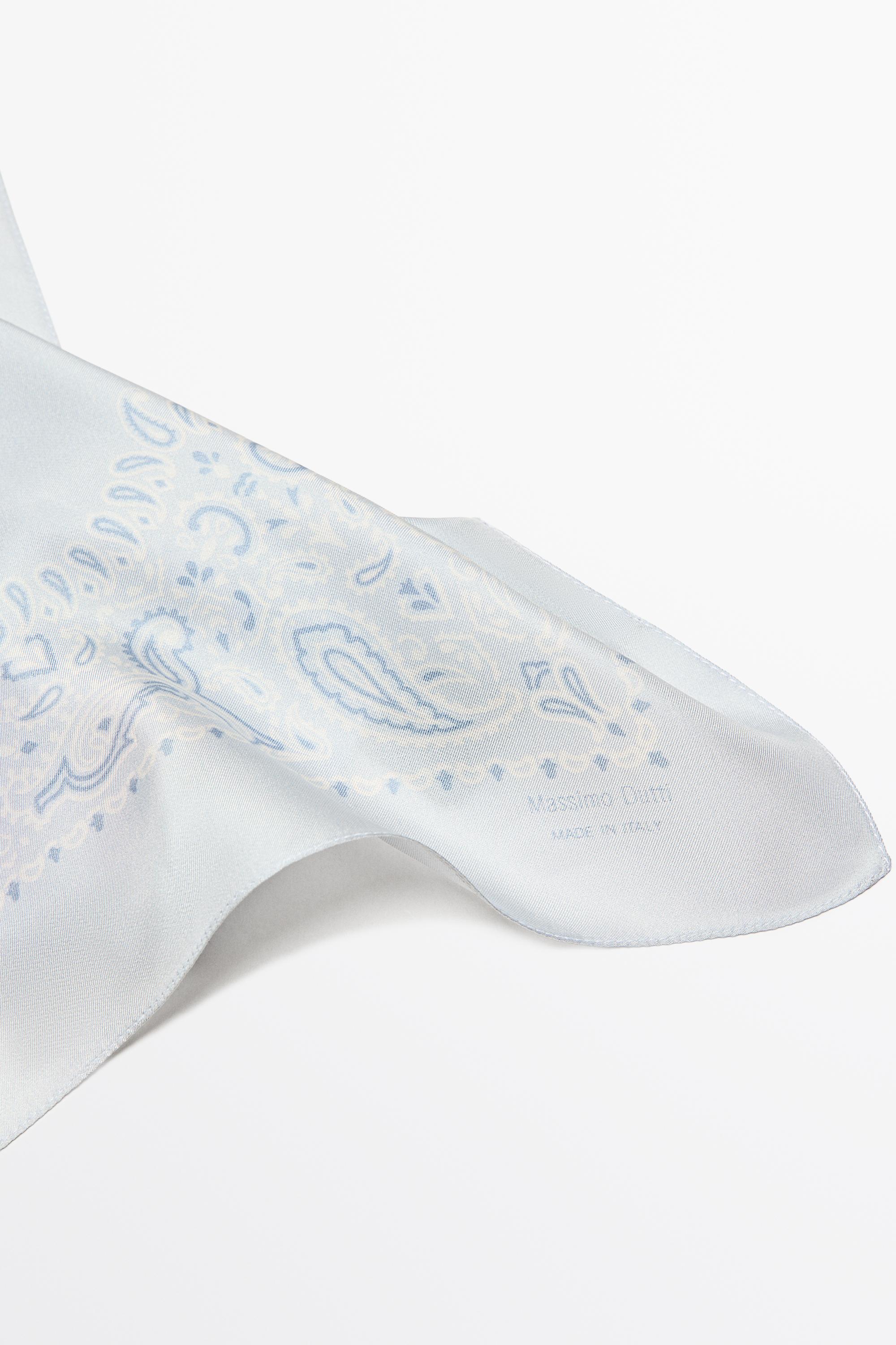 Paisley print scarf — SKY BLUE