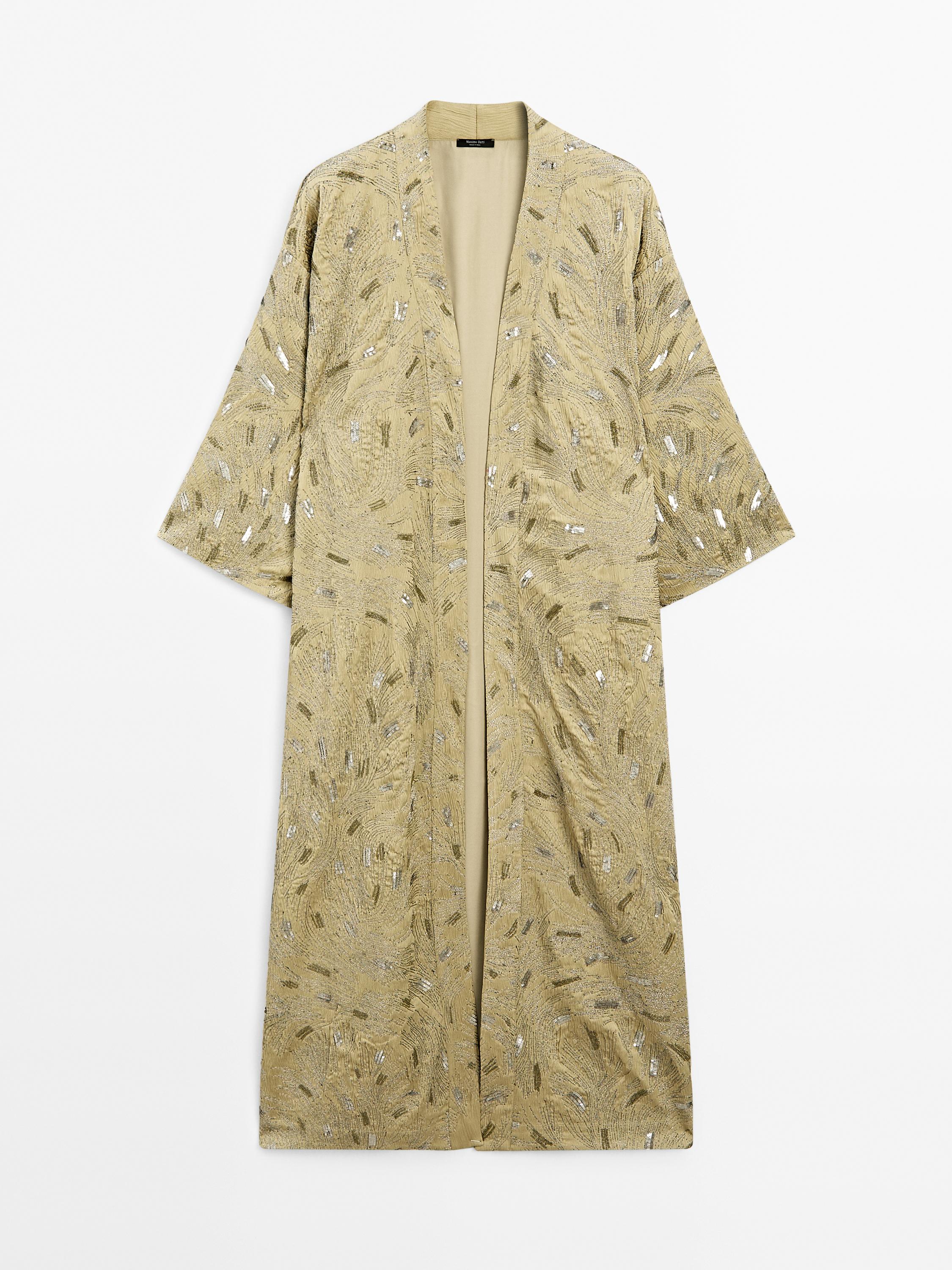 Kimono lungo con ricami