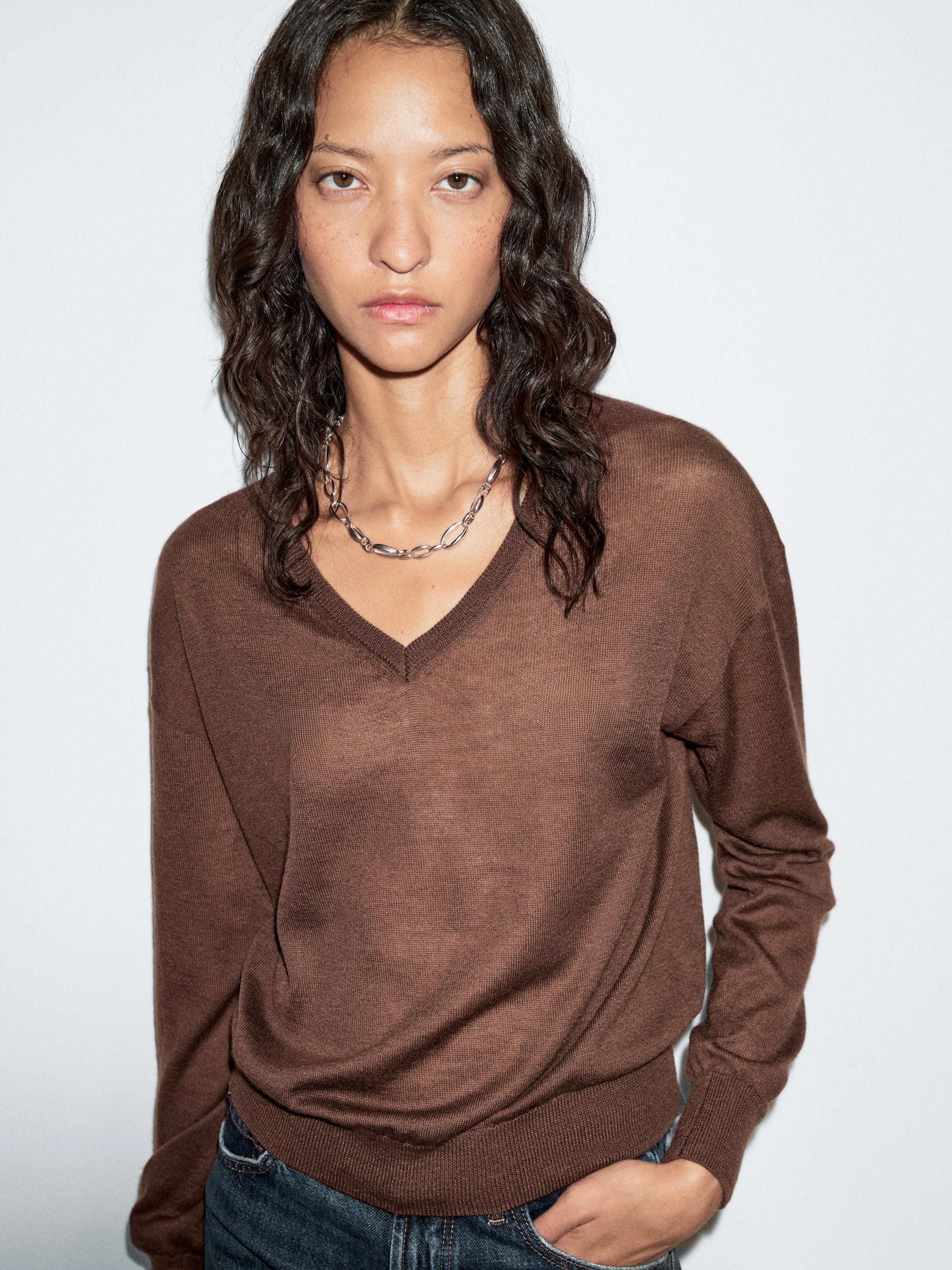 100% cashmere fine knit sweater