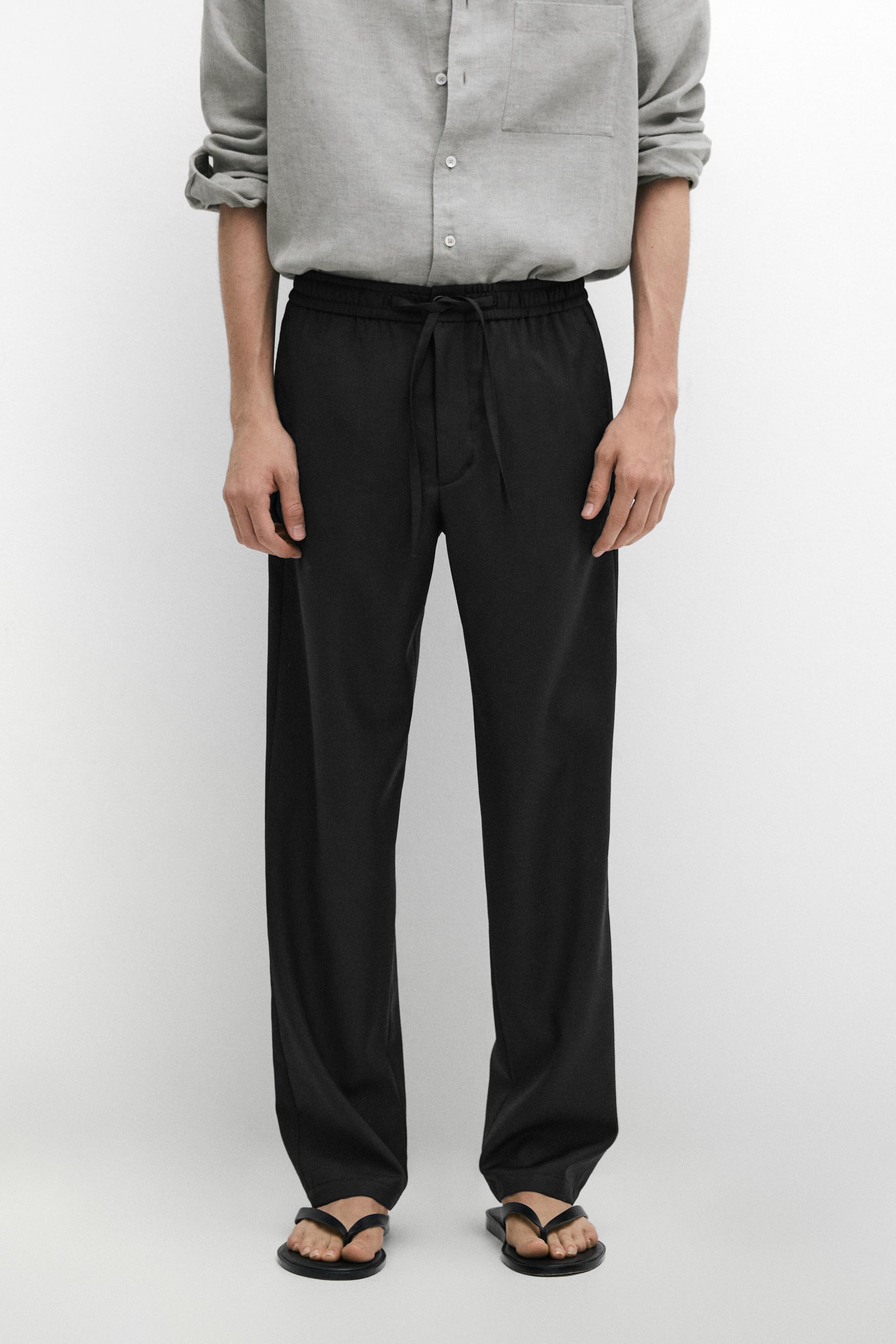 Relaxed fit 100% wool trousers Black Trousers | Massimo Dutti Relaxed fit 100% wool trousers Black Trousers | Massimo Dutti