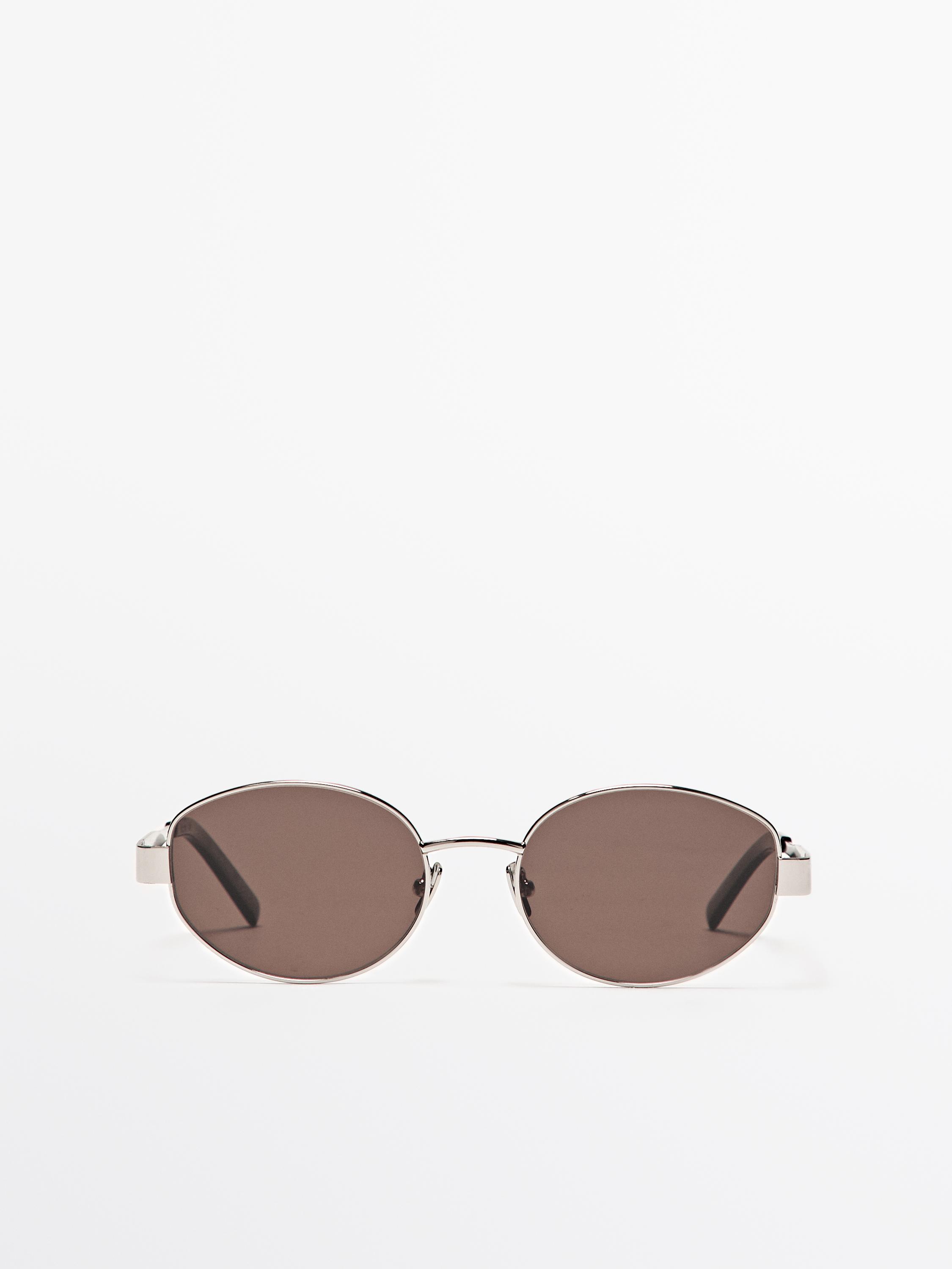 Oval metal güneş gözlüğü